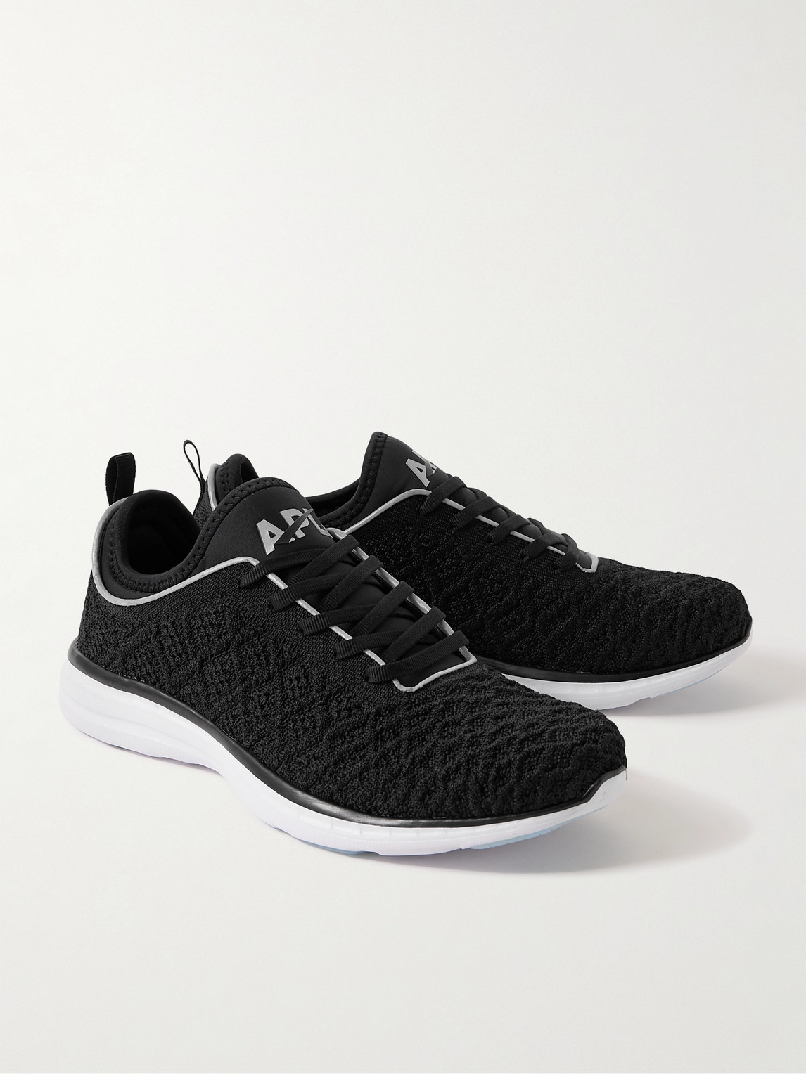 Shop Apl Athletic Propulsion Labs Techloom Phantom Mesh Running Sneakers In Black