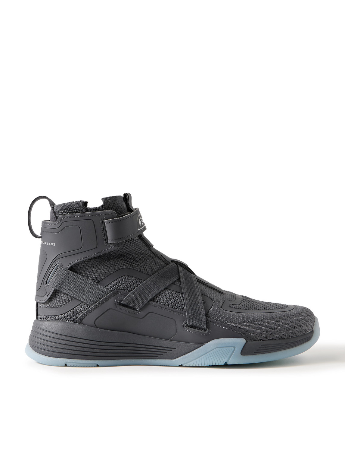 Apl Athletic Propulsion Labs Superfuture Rubber-trimmed Techloom High-top Trainers In Black