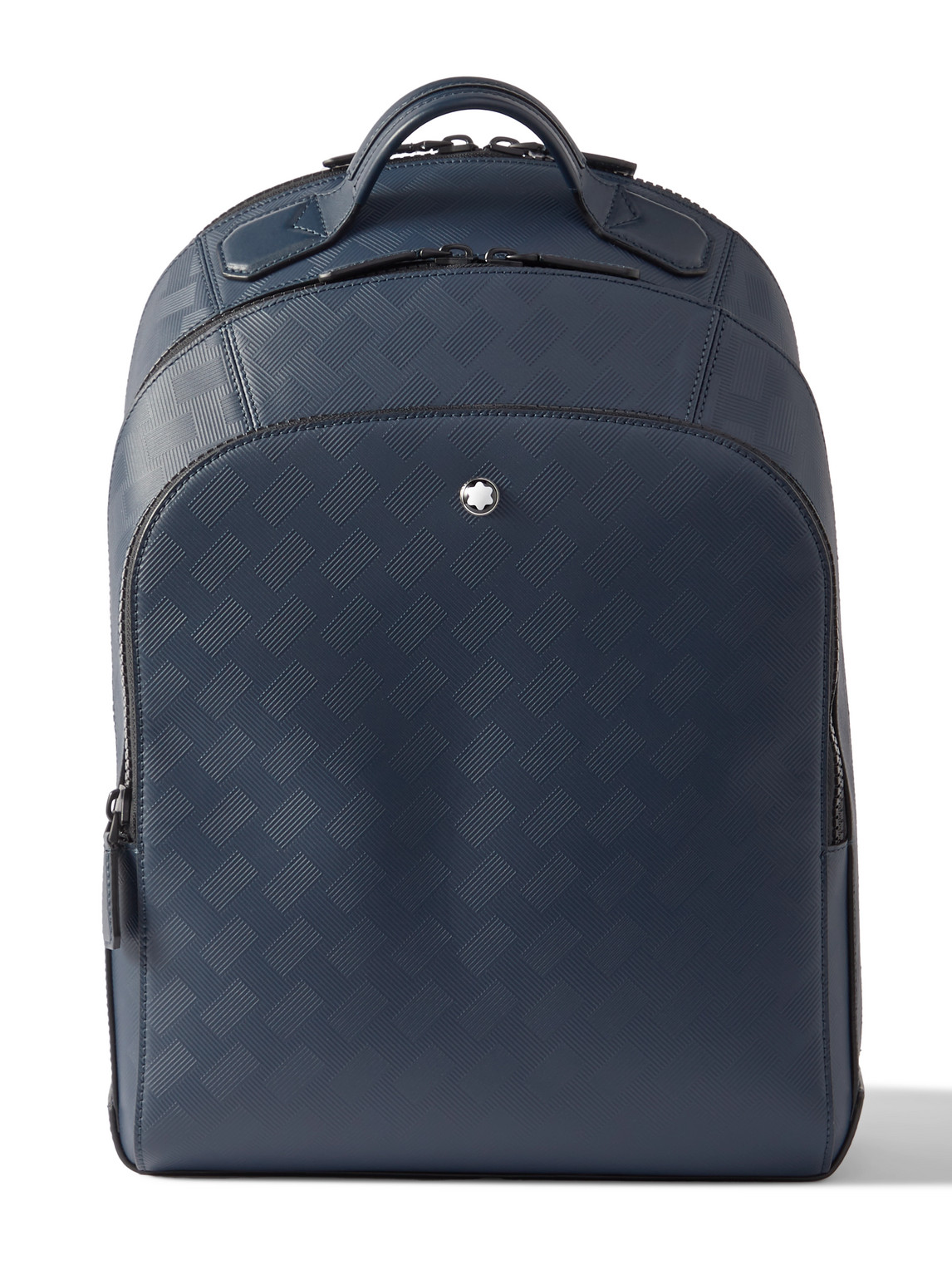 Shop Montblanc Extreme 3.0 Logo-appliquéd Textured-leather Backpack In Blue
