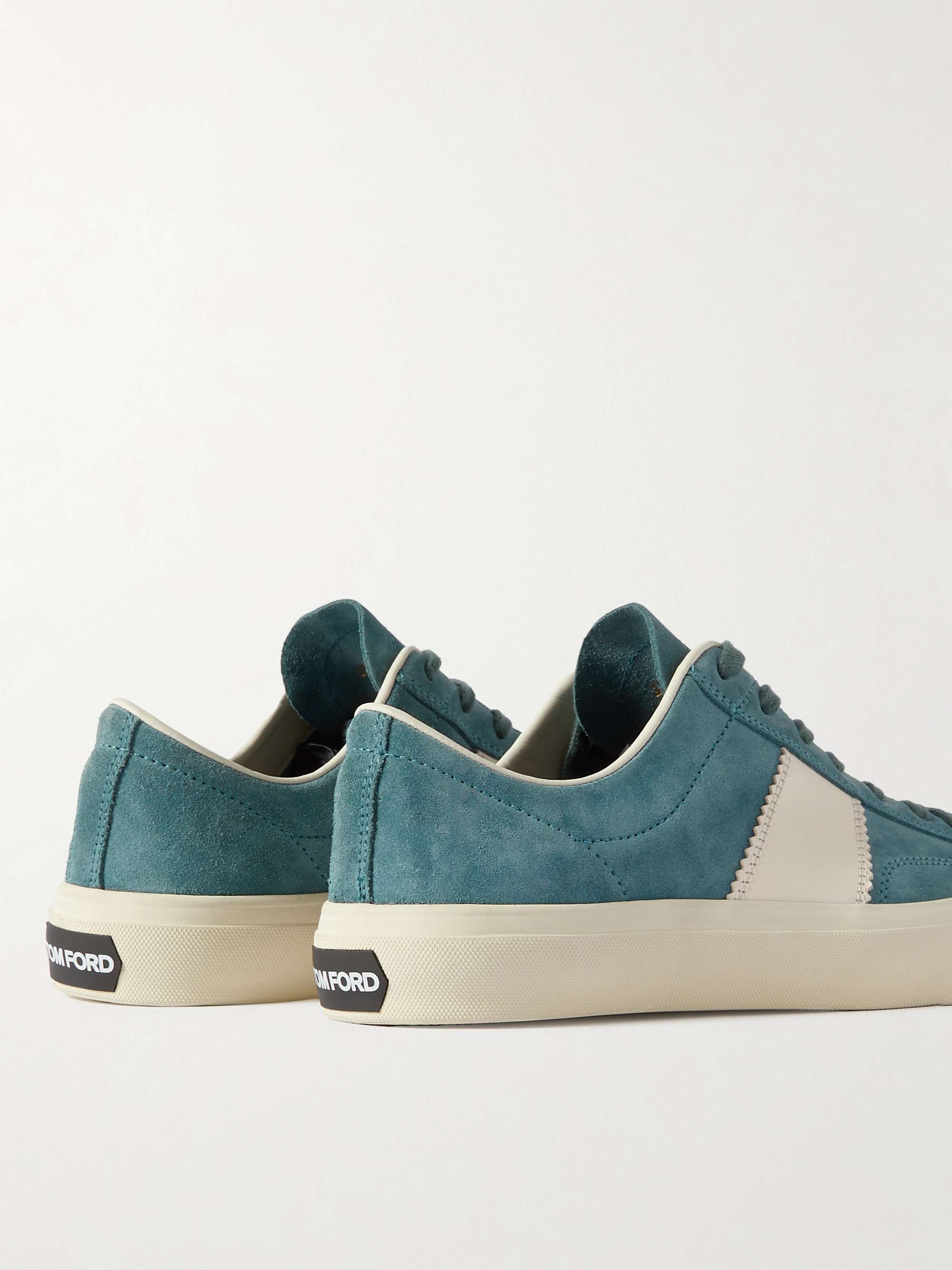 TOM FORD Cambridge Leather-Trimmed Suede Sneakers