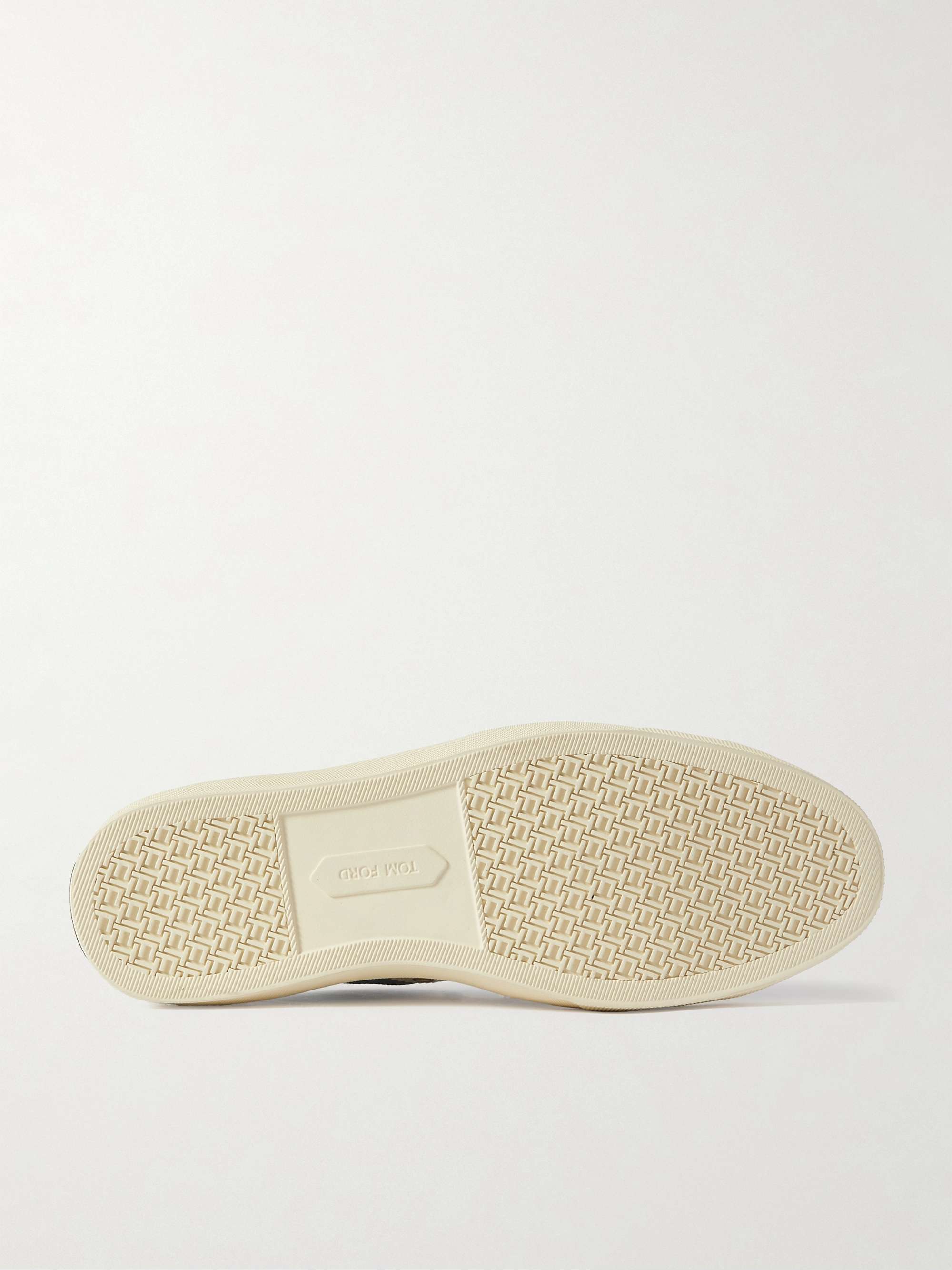 TOM FORD Cambridge Leather-Trimmed Suede Sneakers