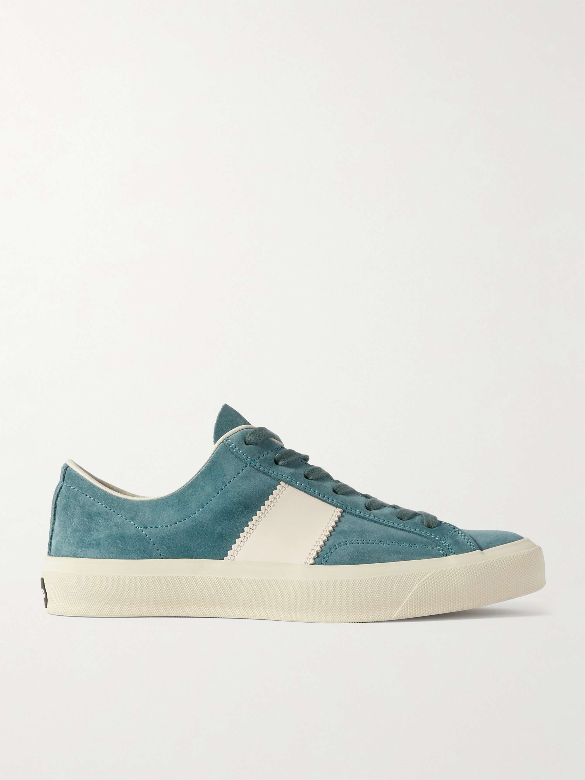 TOM FORD Cambridge Leather-Trimmed Suede Sneakers for Men | MR PORTER