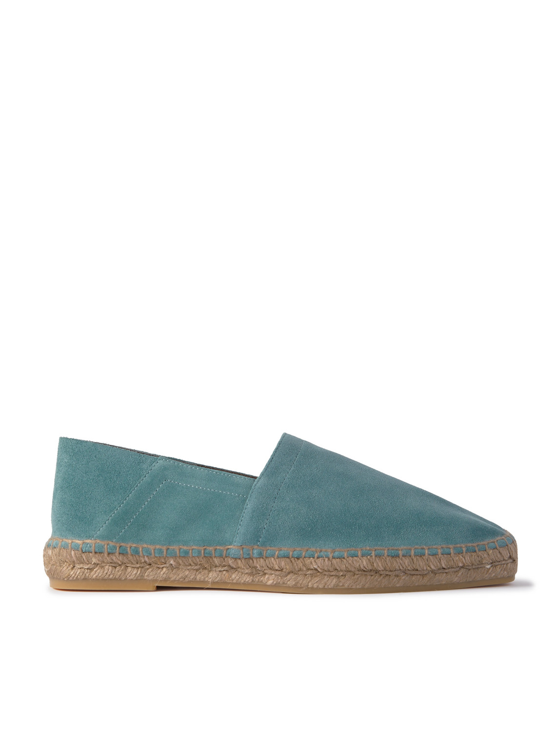 Shop Tom Ford Barnes Collapsible-heel Suede Espadrilles In Blue