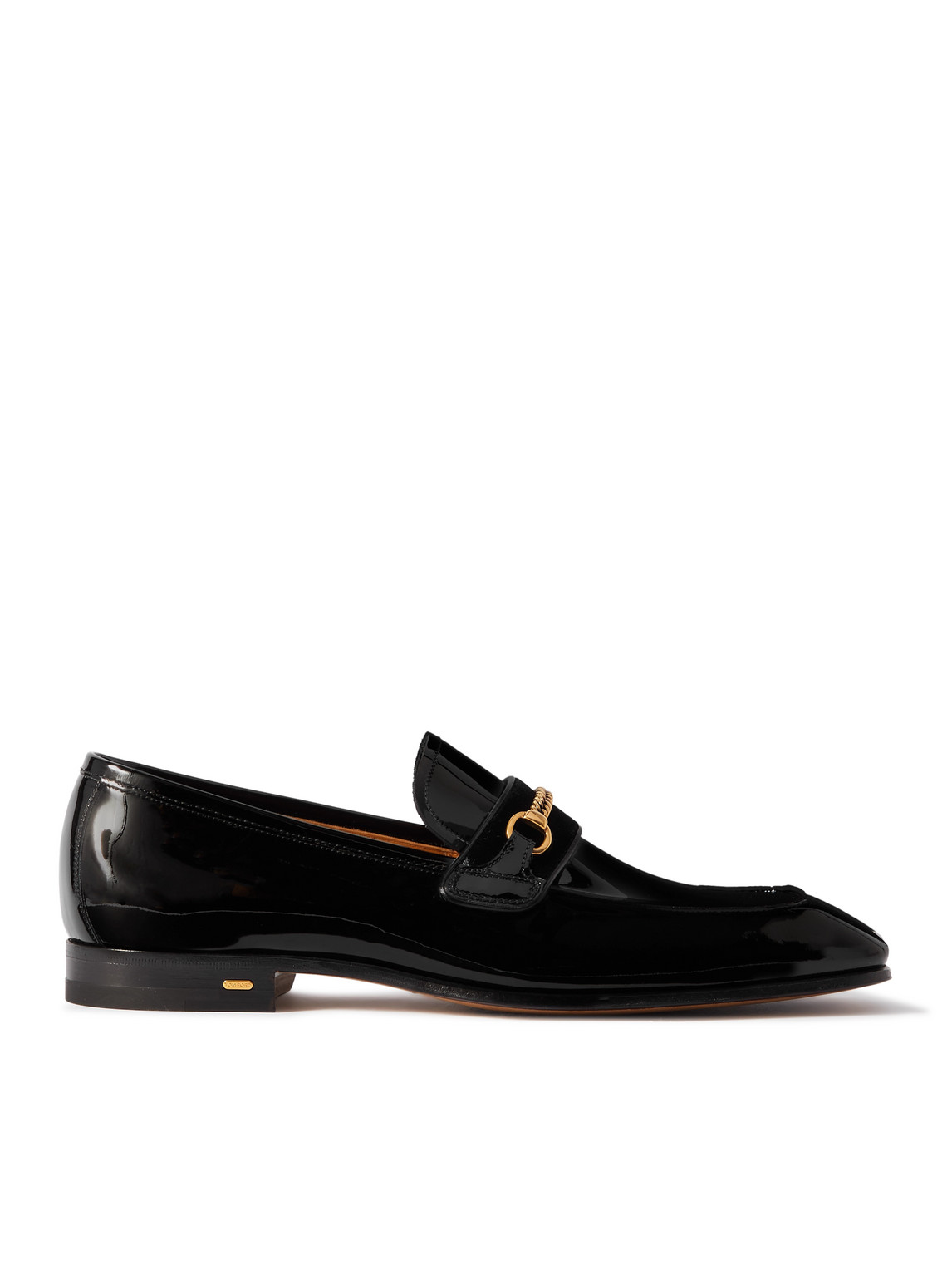 Tom Ford Bailey Embellished Patent-leather Penny Loafers In Black