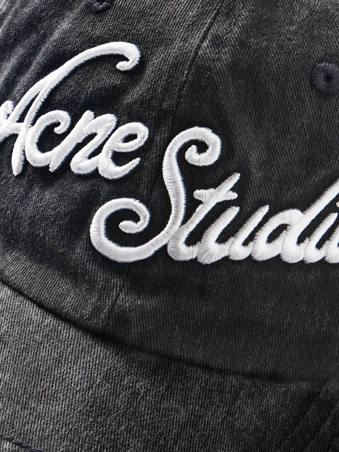 Shop Acne Studios Carliy Tourist Logo-embroidered Cotton-twill Baseball Cap In Black