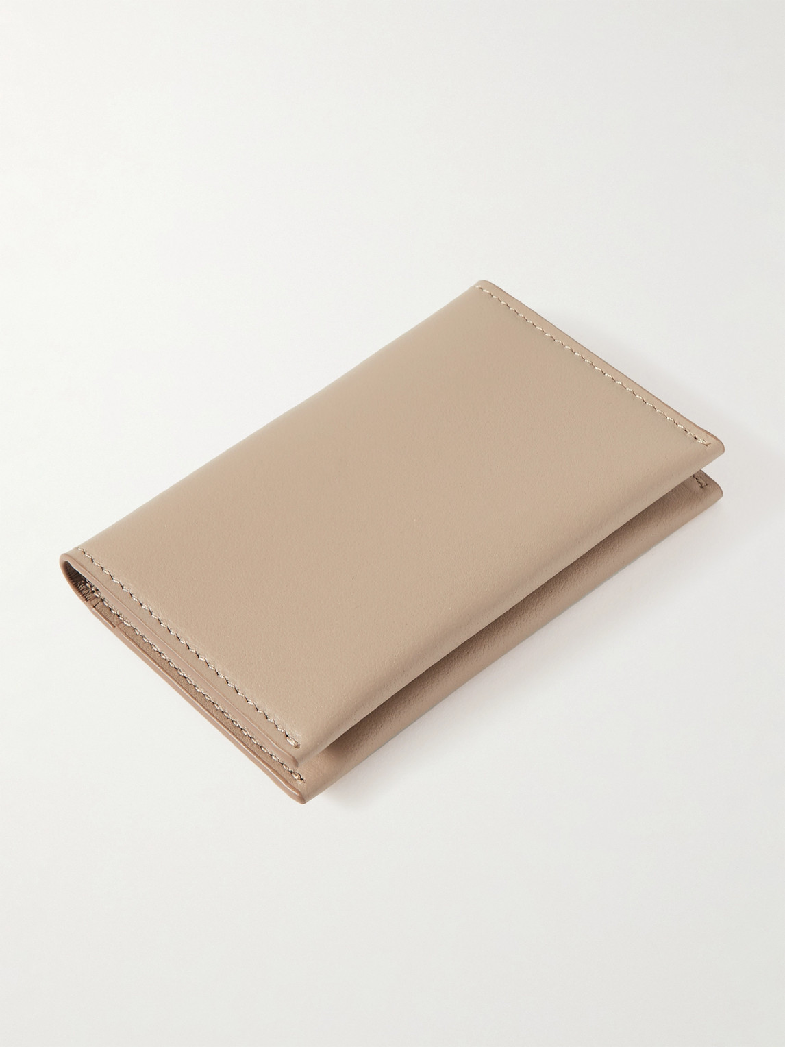 Shop Acne Studios Logo-print Leather Bifold Wallet In Neutrals