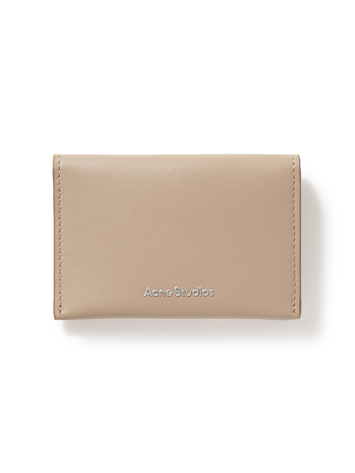 Acne Studios Logo-print Leather Bifold Wallet In Neutrals