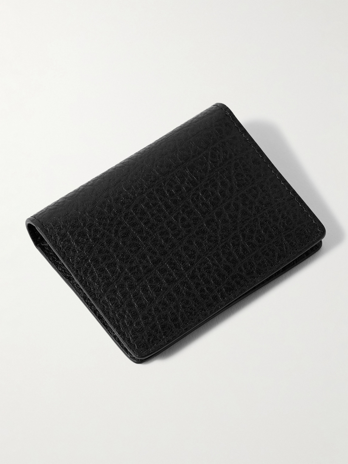 Shop Acne Studios Full-grain Leather Bifold Cardholder In Black