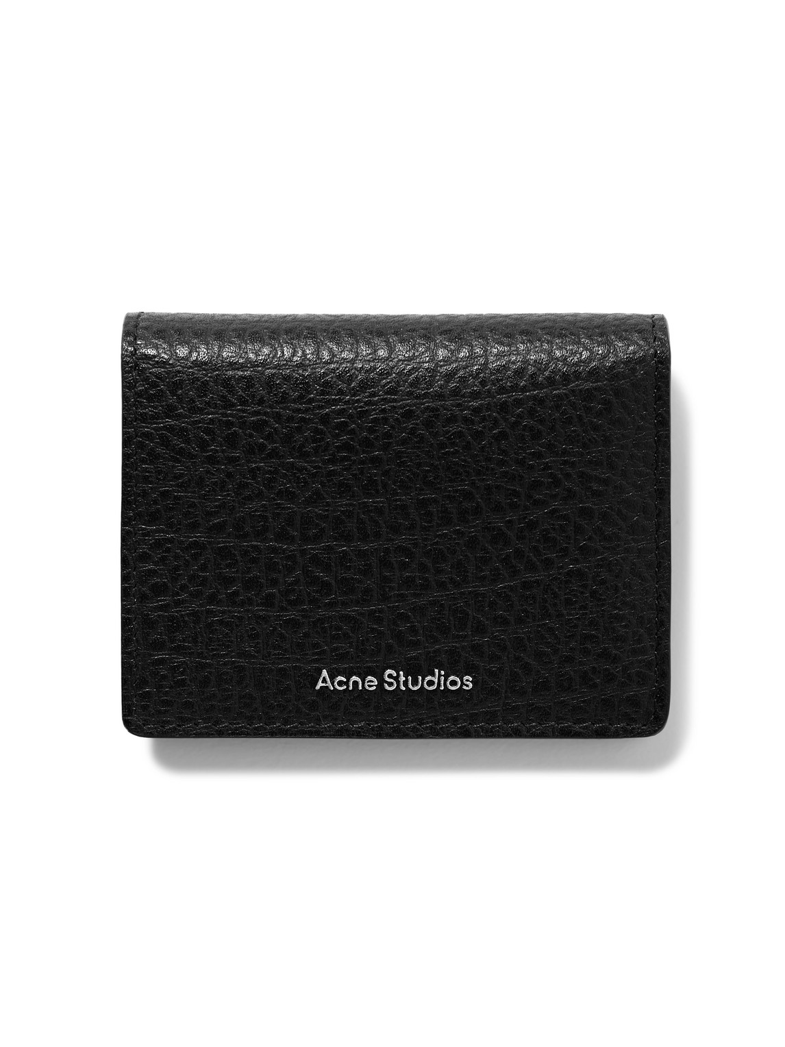 Acne Studios Full-grain Leather Bifold Cardholder In Black