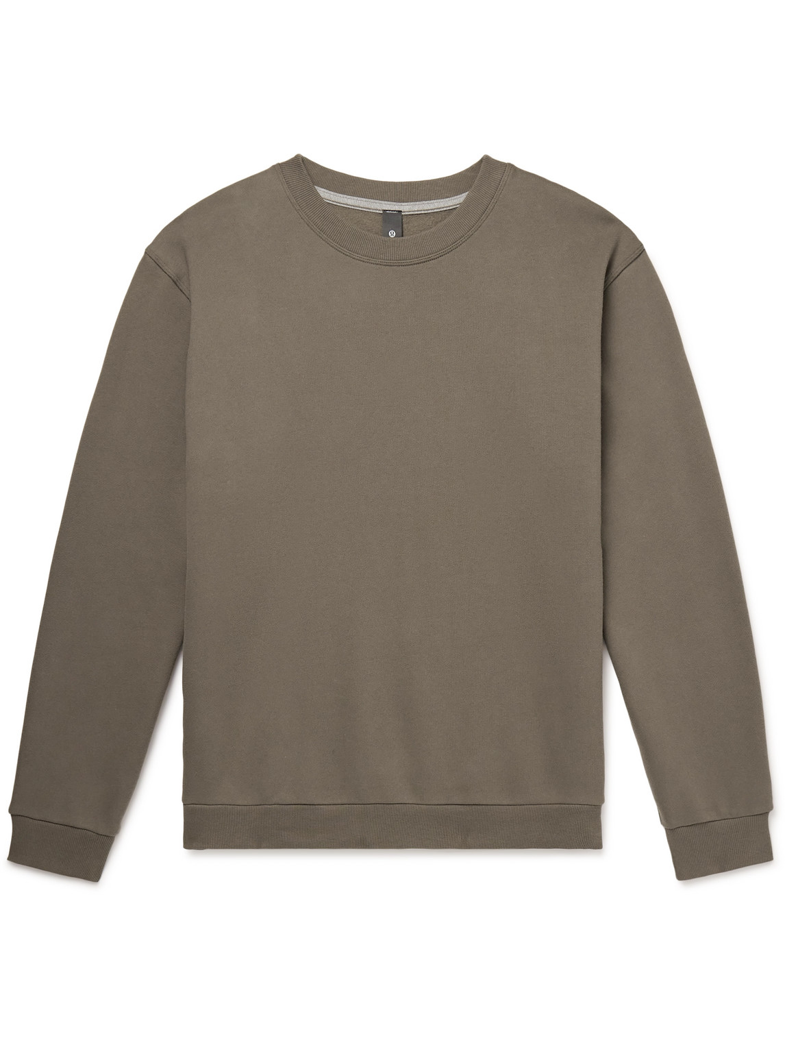 Lululemon Steady State Cotton-blend Jersey Sweatshirt In Brown