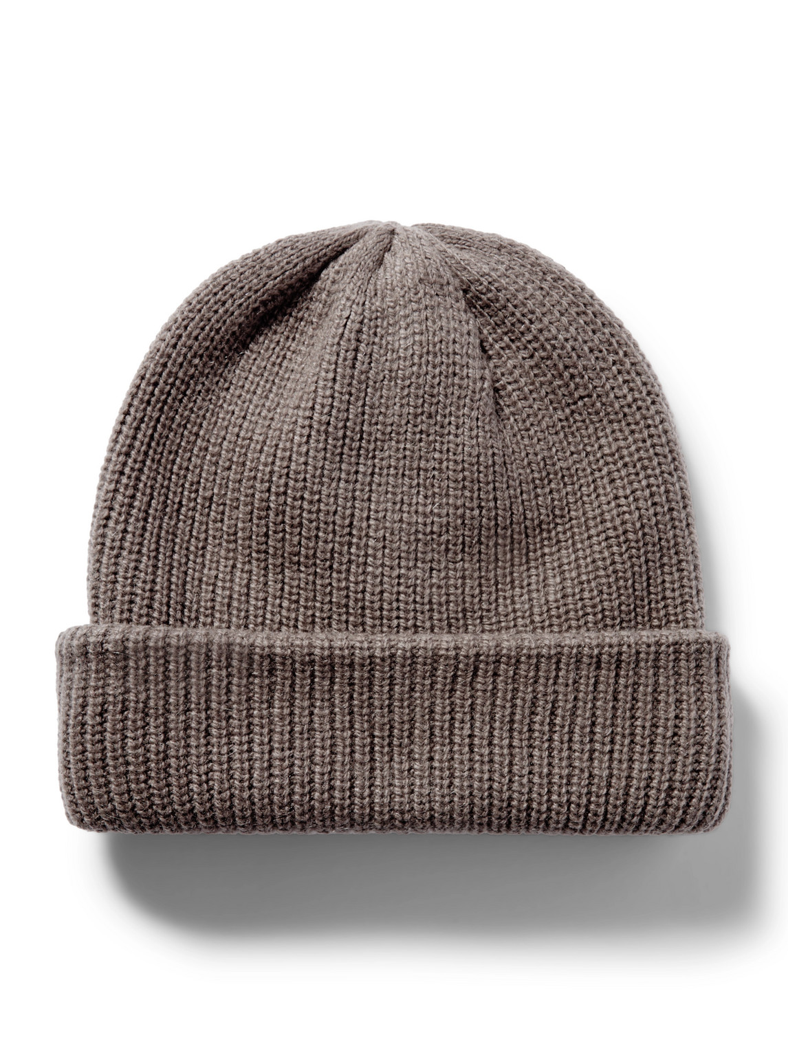 The Elder Statesman Watchman Ribbed Cashmere Beanie In Brown
