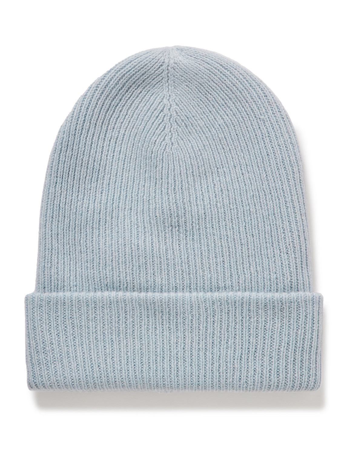The Elder Statesman Parker Ribbed Cashmere Beanie In Blue