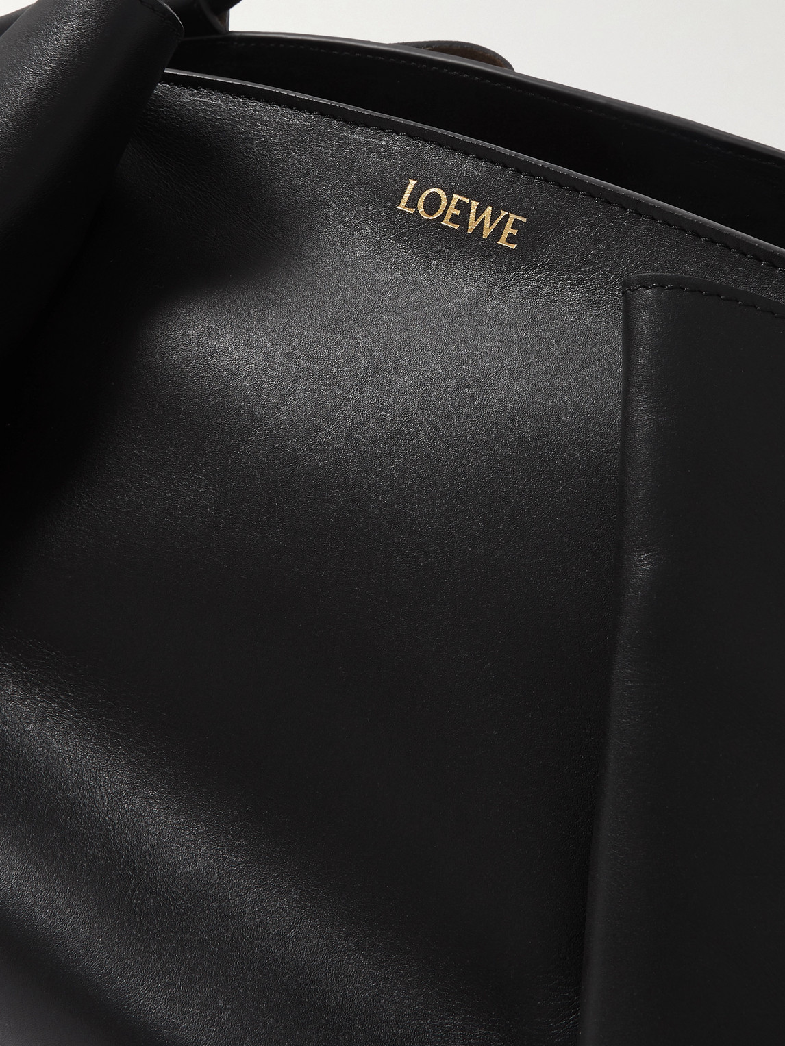 Shop Loewe Paseo Xl Leather Tote In Black