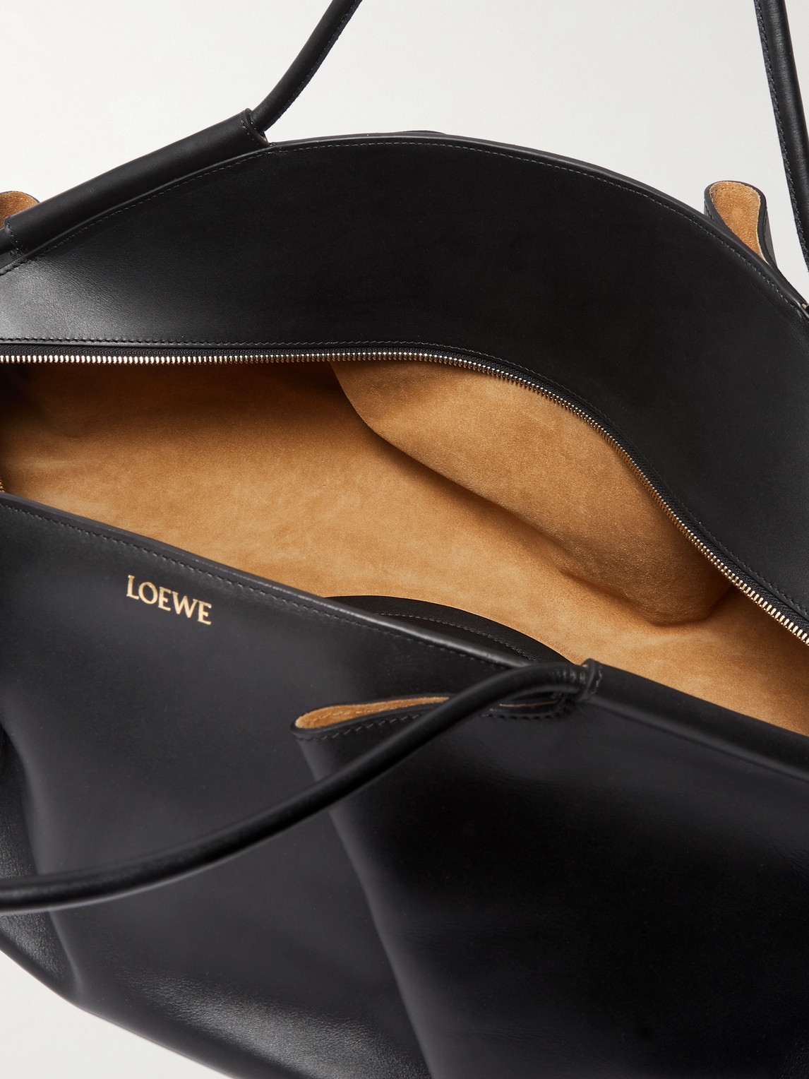Shop Loewe Paseo Xl Leather Tote In Black