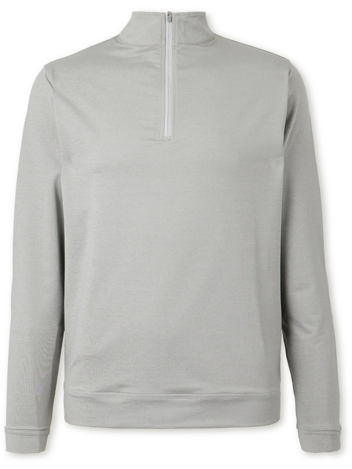 Peter Millar Perth Tech-jersey Half-zip Golf Top In Gray