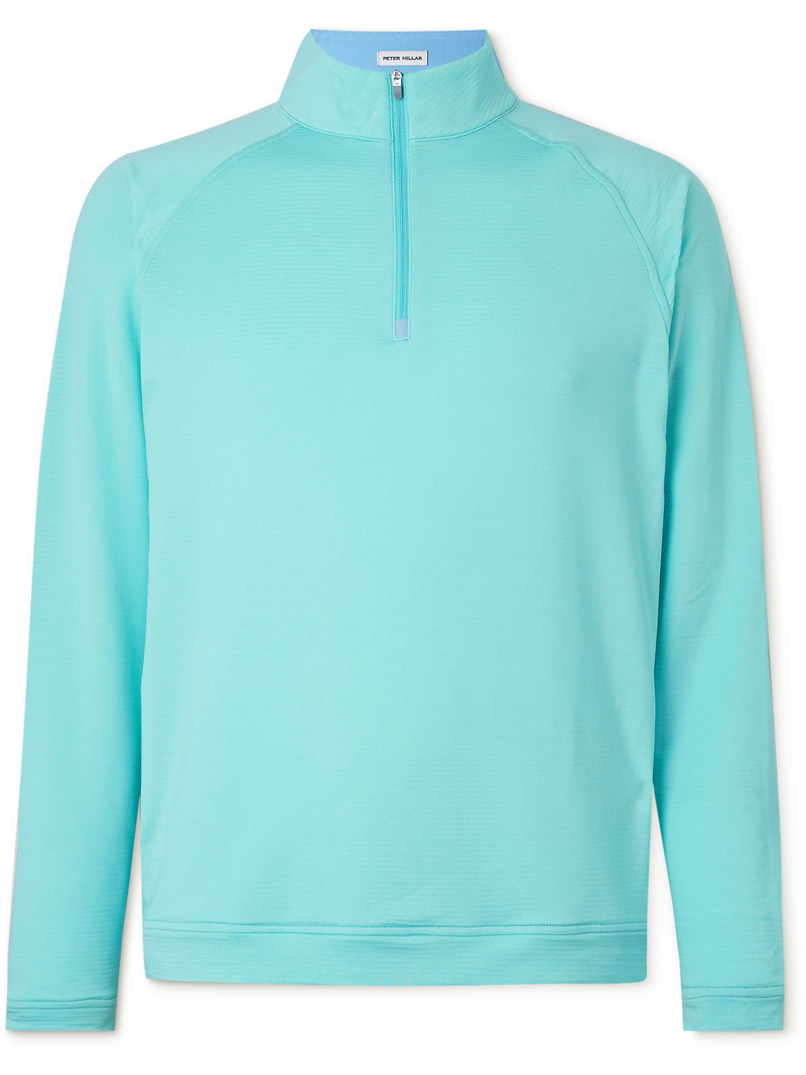 Peter Millar Beaumont Performance Stretch-jersey Half-zip Golf Top In Blue