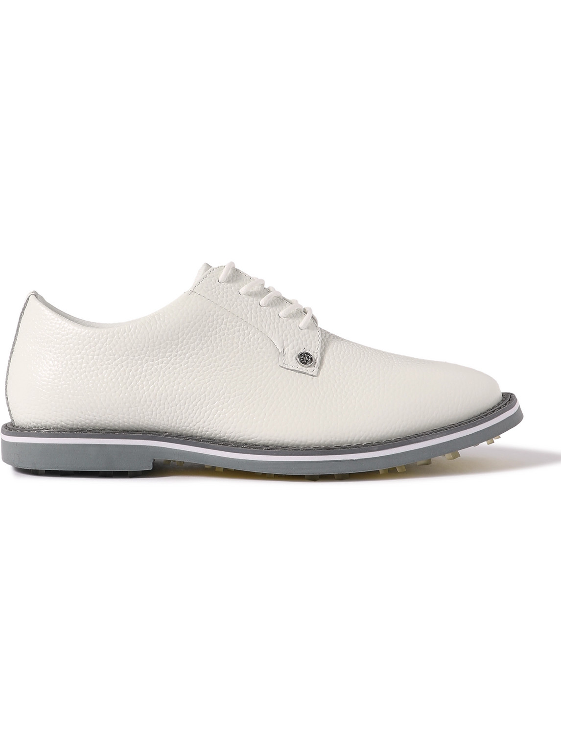 G/fore Gallivanter Pebble-grain Leather Golf Shoes In White