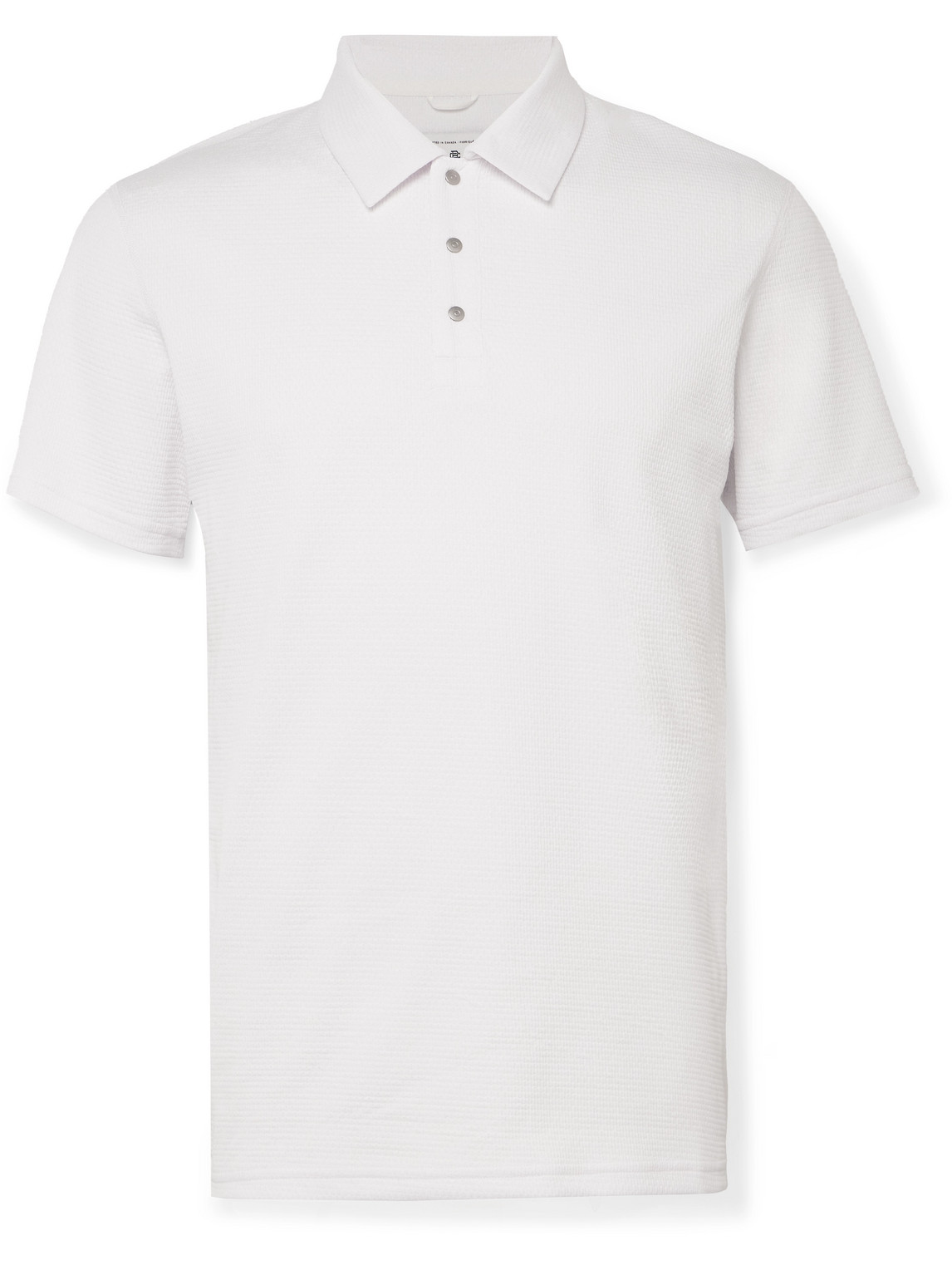 Reigning Champ Solotex® Mesh Polo Shirt In White