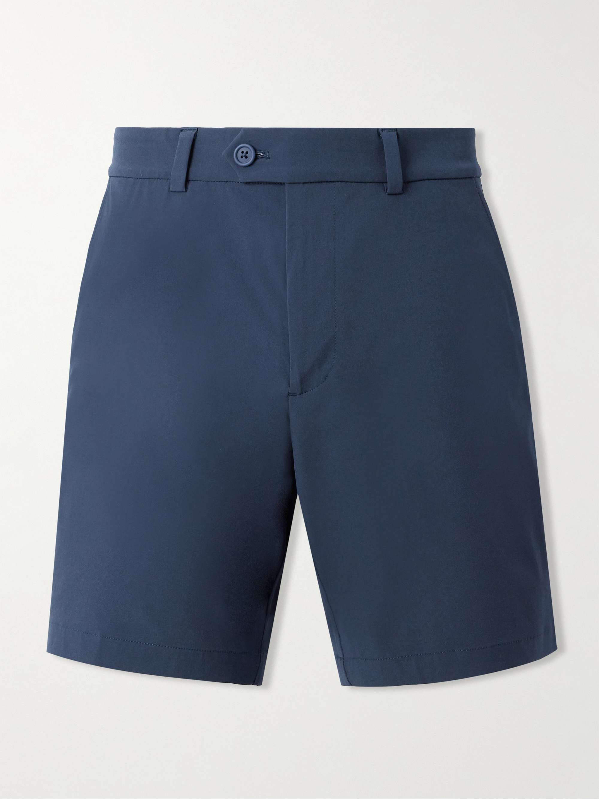 지포어 G/FORE Maverick Hybrid Straight-Leg Stretch-Shell Golf Shorts,Navy