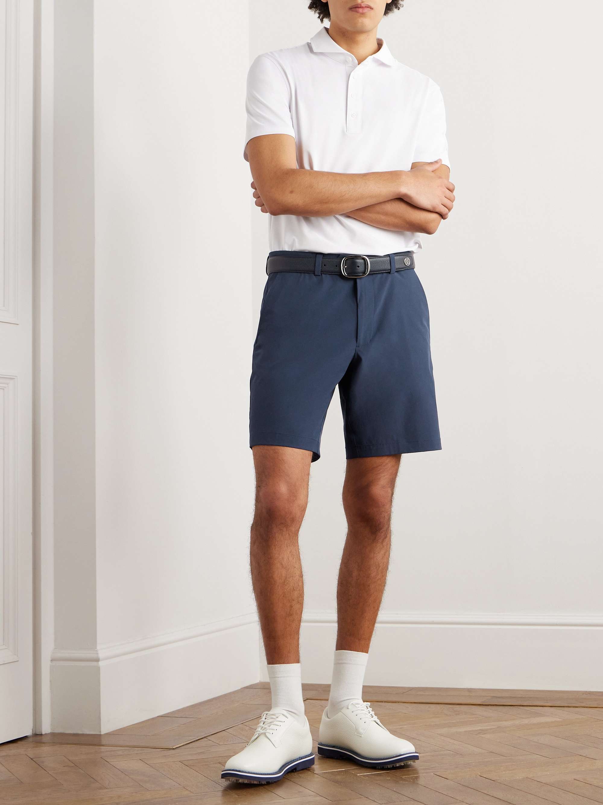 G/FORE Maverick Hybrid Straight-Leg Stretch-Shell Golf Shorts
