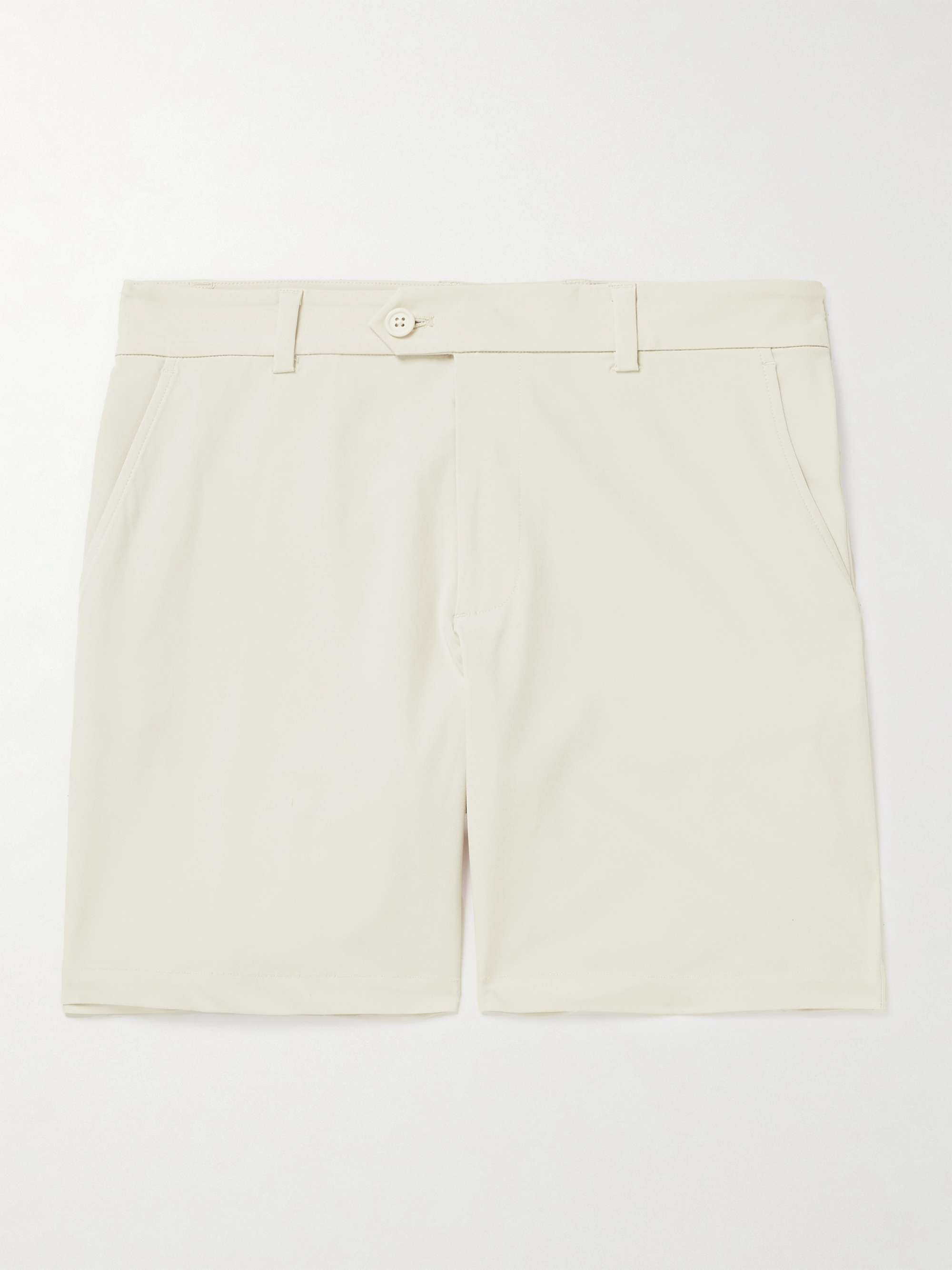 지포어 G/FORE Maverick Hybrid Slim-Fit Straight-Leg Stretch-Shell Golf Shorts,Beige