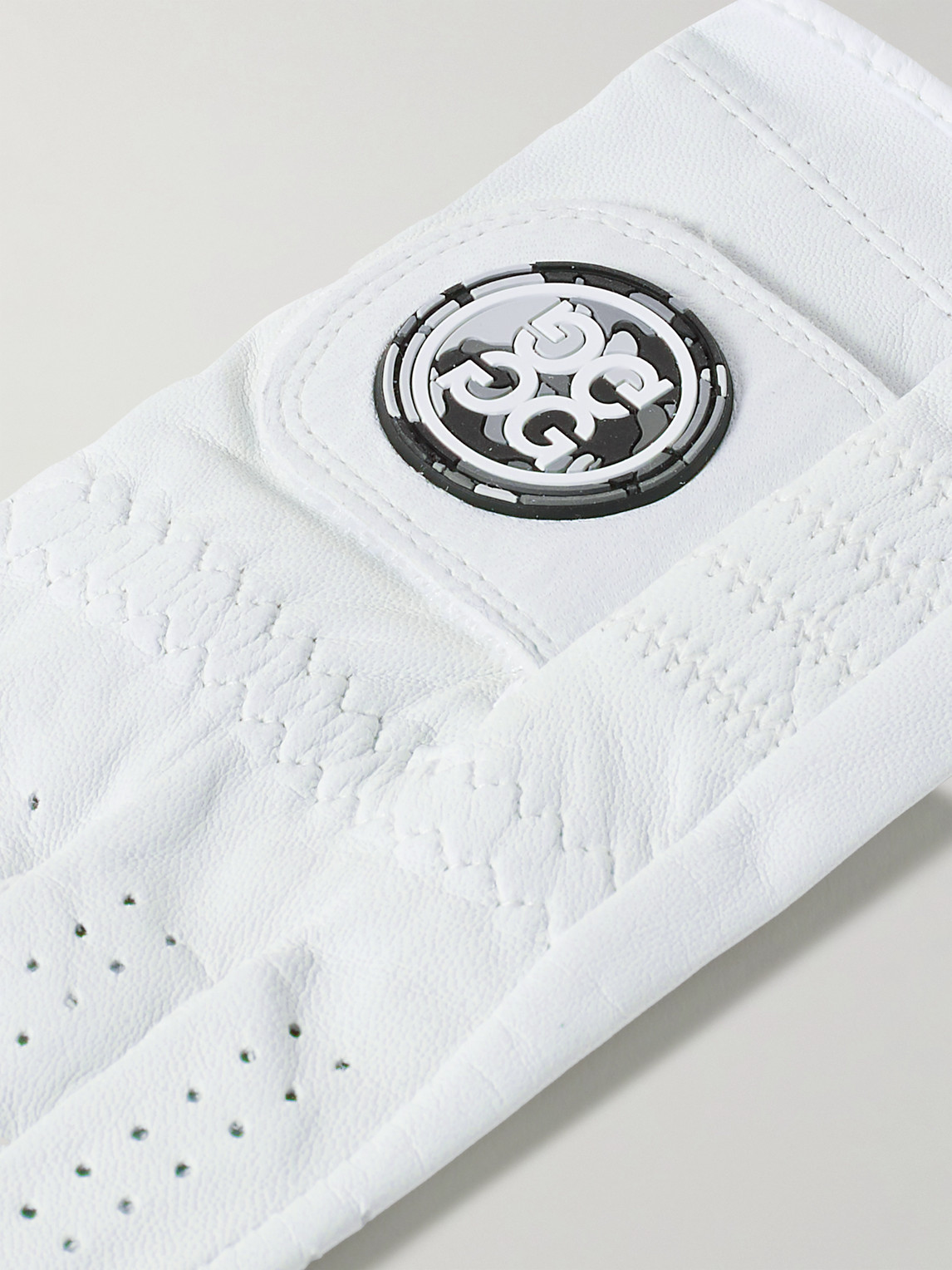 Shop G/fore Logo-appliquéd Leather Golf Glove In White