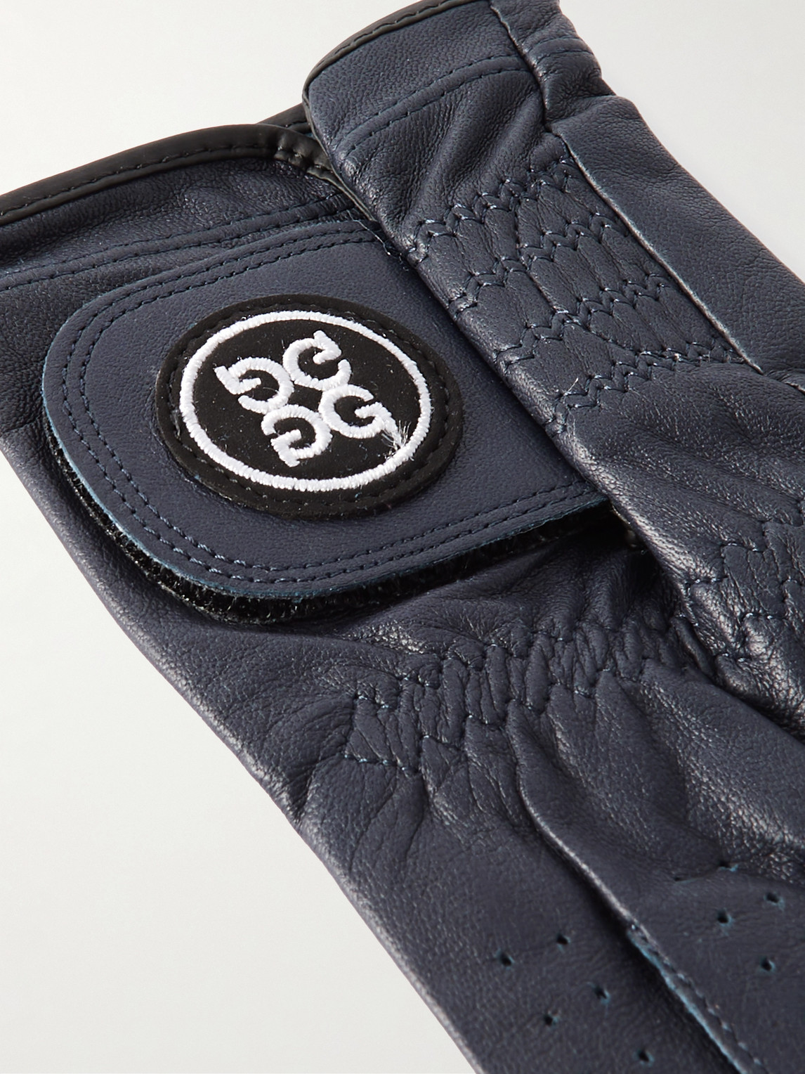 Shop G/fore Logo-appliquéd Leather Golf Glove In Blue