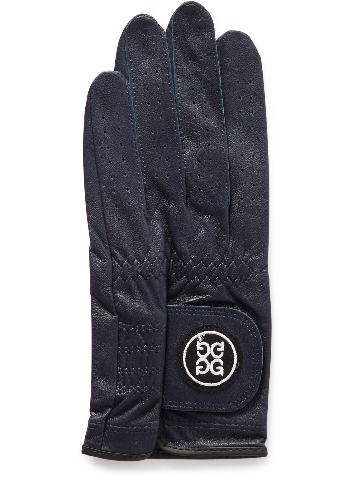 Shop G/fore Logo-appliquéd Leather Golf Glove In Blue