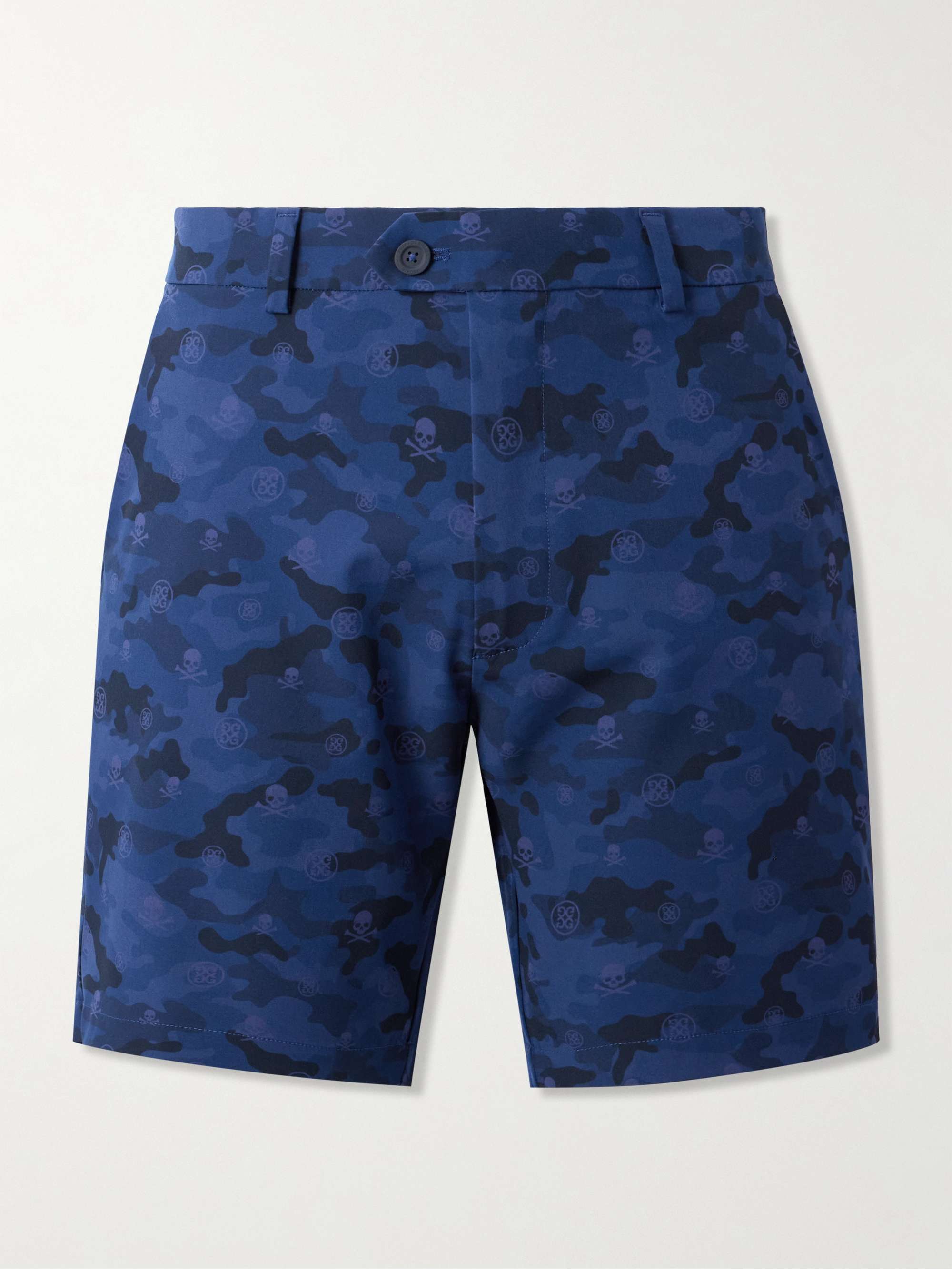 지포어 G/FORE Maverick Hybrid Straight-Leg Camouflage-Print Stretch-Shell Golf Shorts,Navy