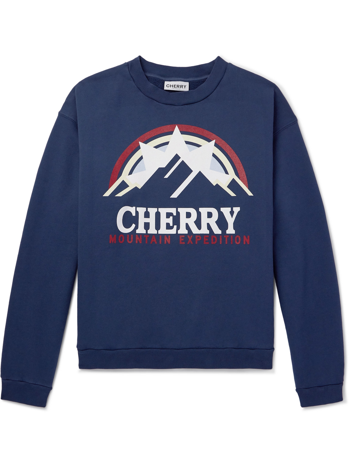 Cherry Los Angeles Mountain Expedition Logo-print Cotton-jersey Sweatshirt In Blue
