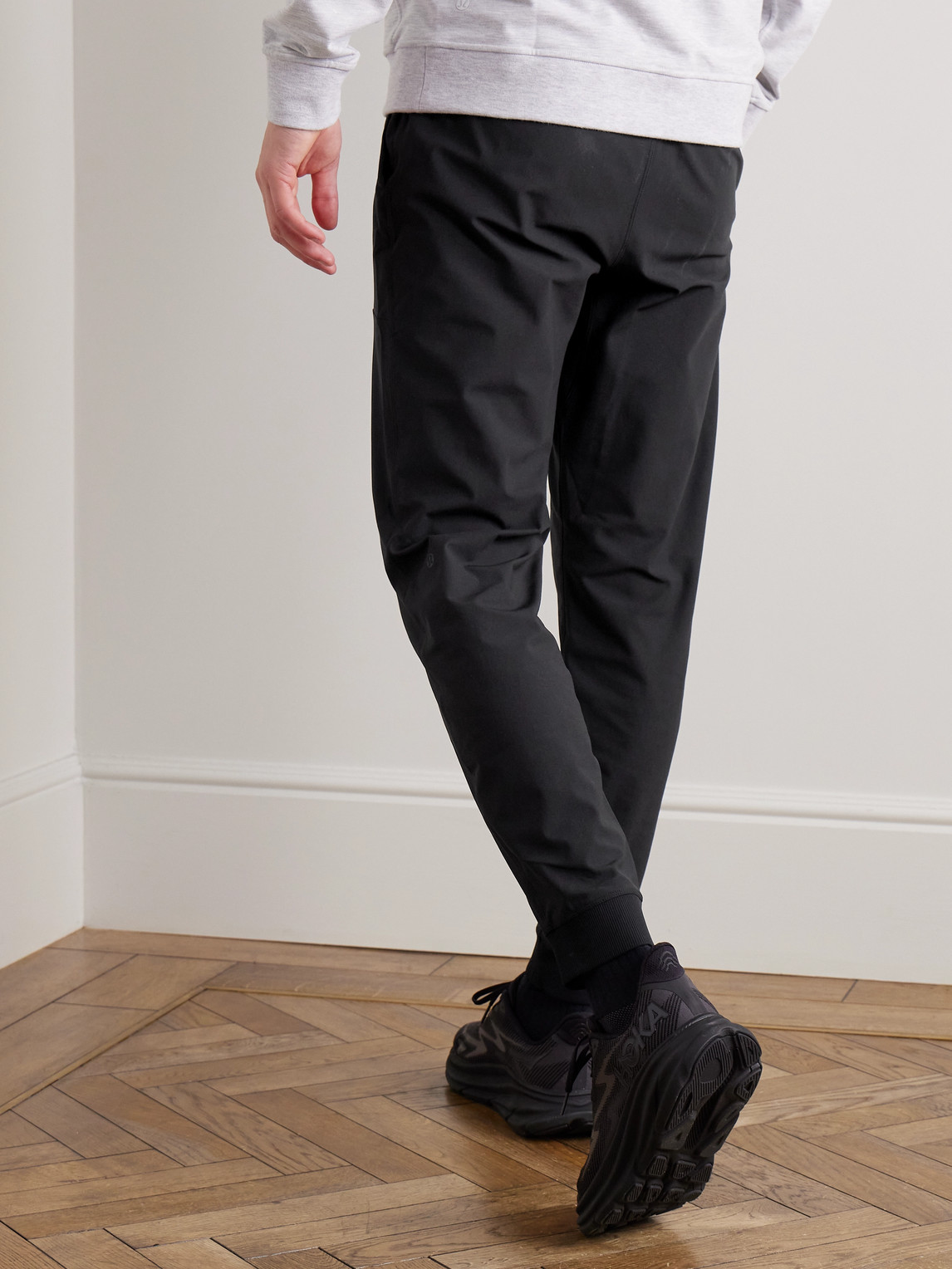 Lululemon Abc Tapered Recycled-warpstreme™ Drawstring Trousers In Black