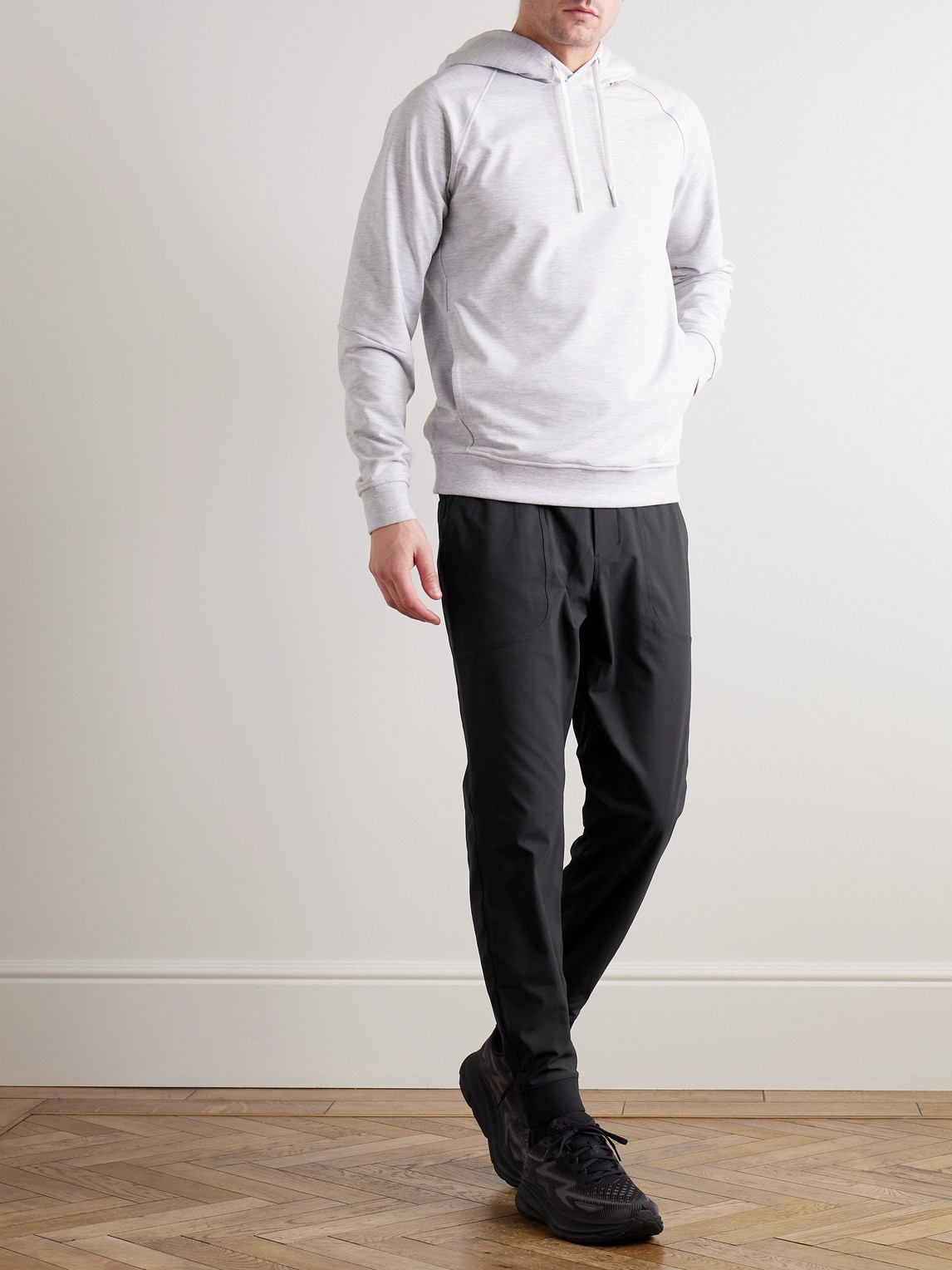 Lululemon Abc Tapered Recycled-warpstreme™ Drawstring Trousers In Black