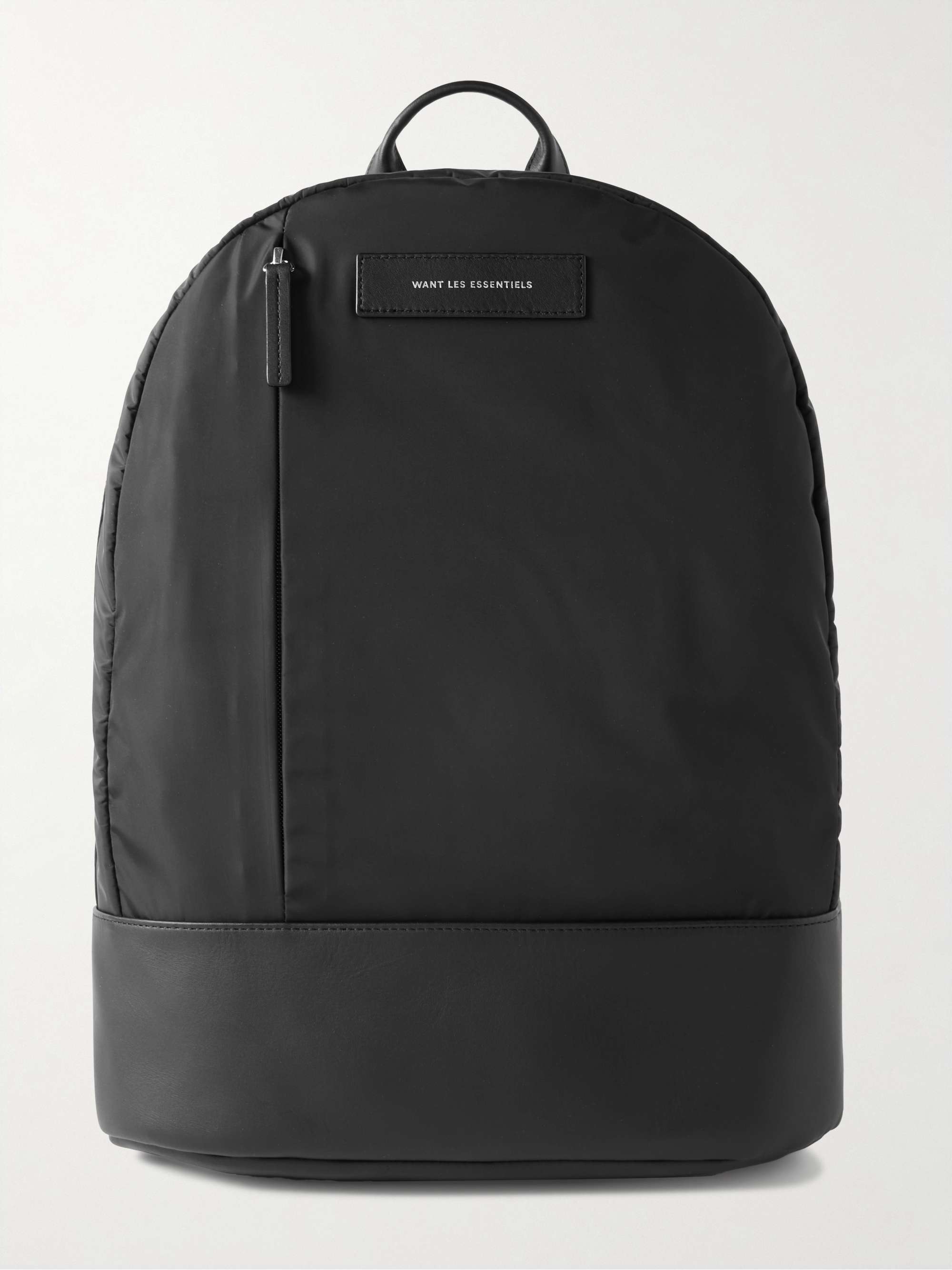 WANT LES ESSENTIELS Kastrup 2.0 Leather-Trimmed Recycled-Shell Backpack ...