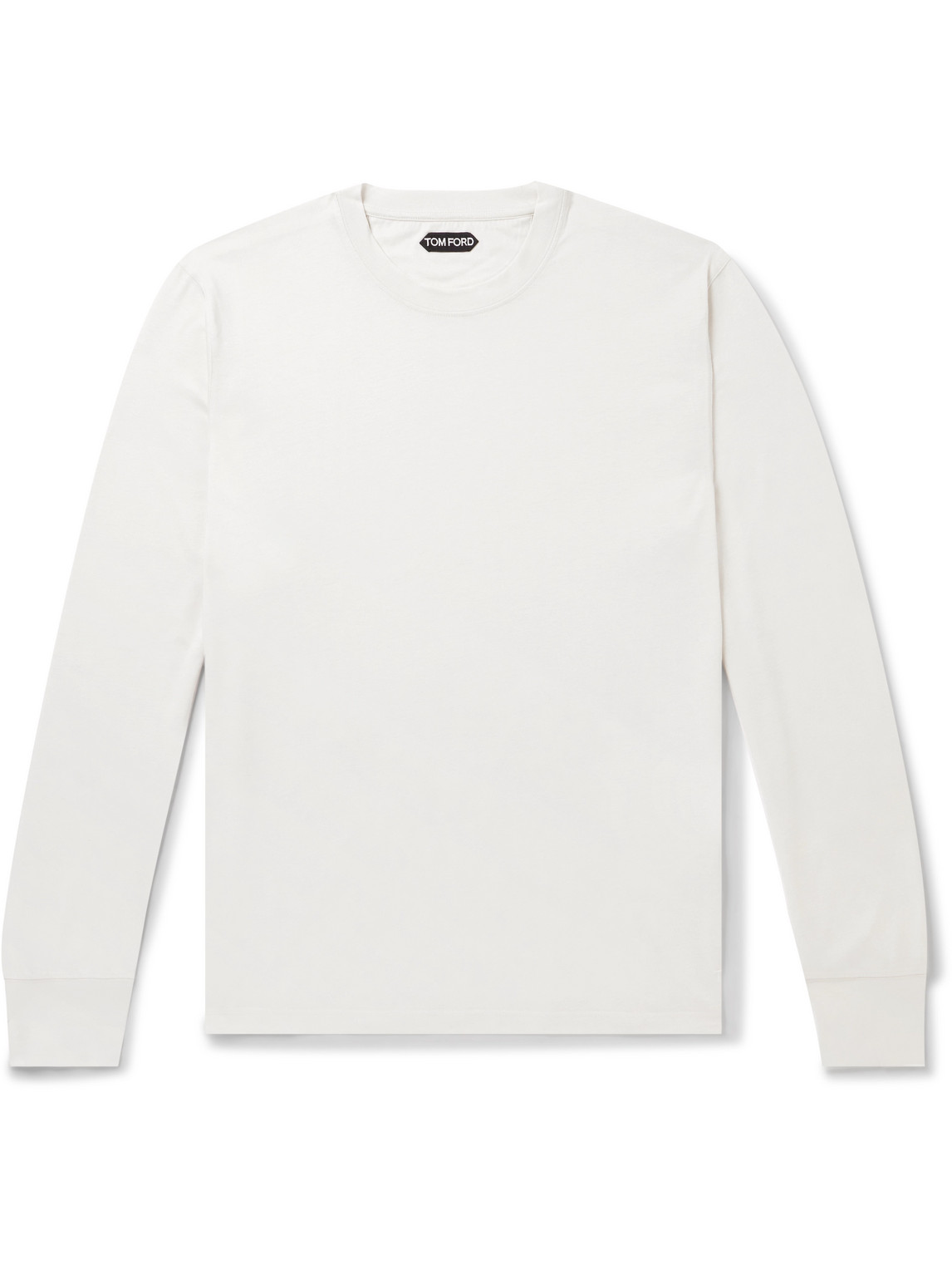 Tom Ford Slim-fit Lyocell And Cotton-blend Jersey T-shirt In White