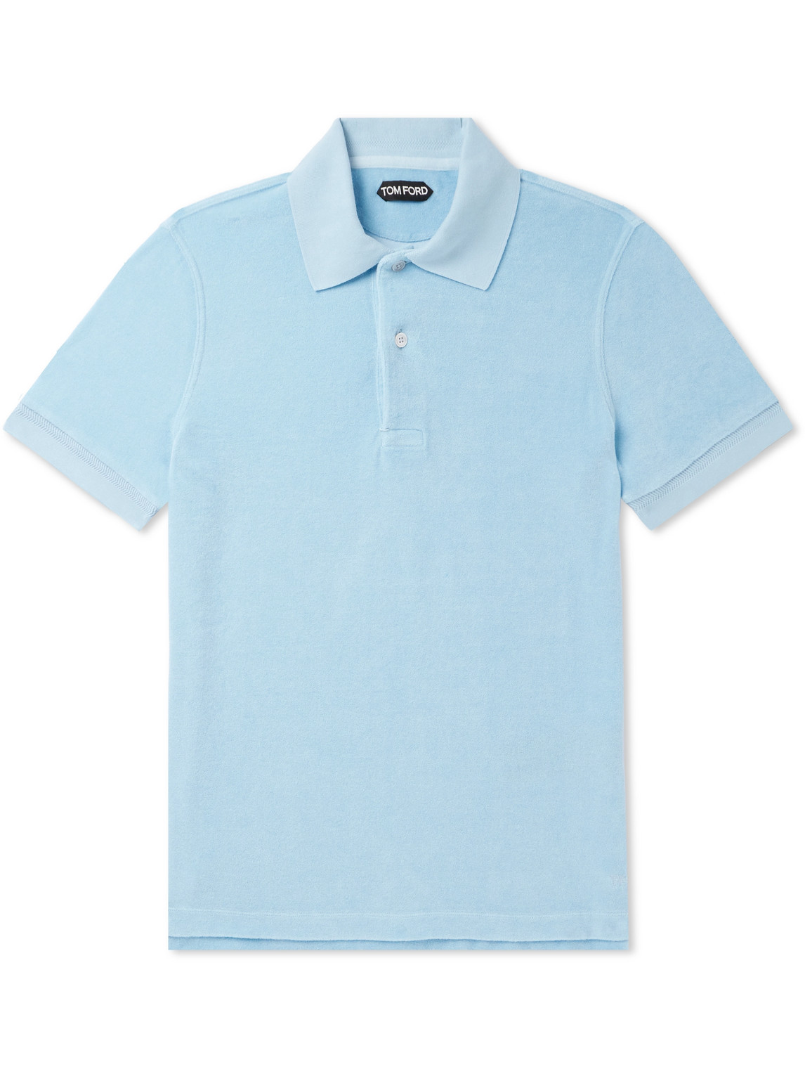 TOM FORD COTTON-BLEND TERRY POLO SHIRT