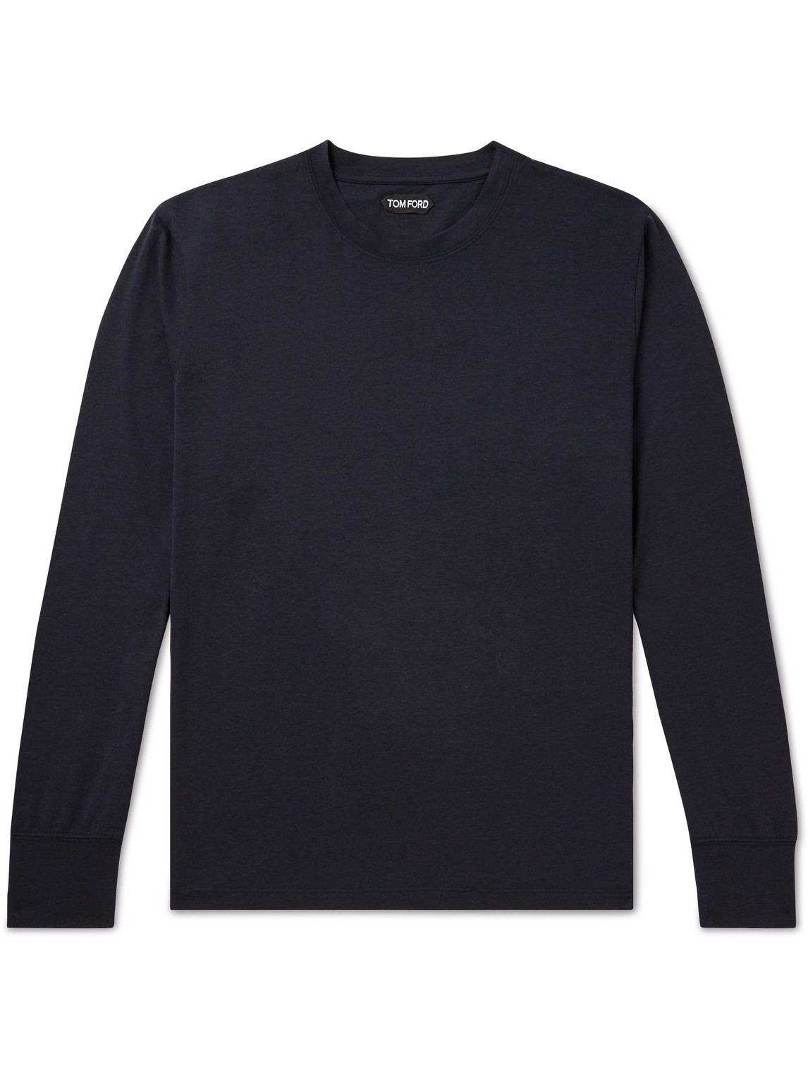 Tom Ford Slim-fit Lyocell And Cotton-blend Jersey T-shirt In Black