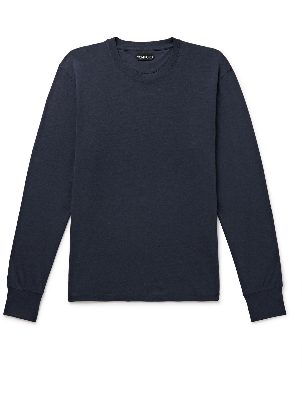 Tom Ford Slim-fit Lyocell And Cotton-blend Jersey T-shirt In Blue