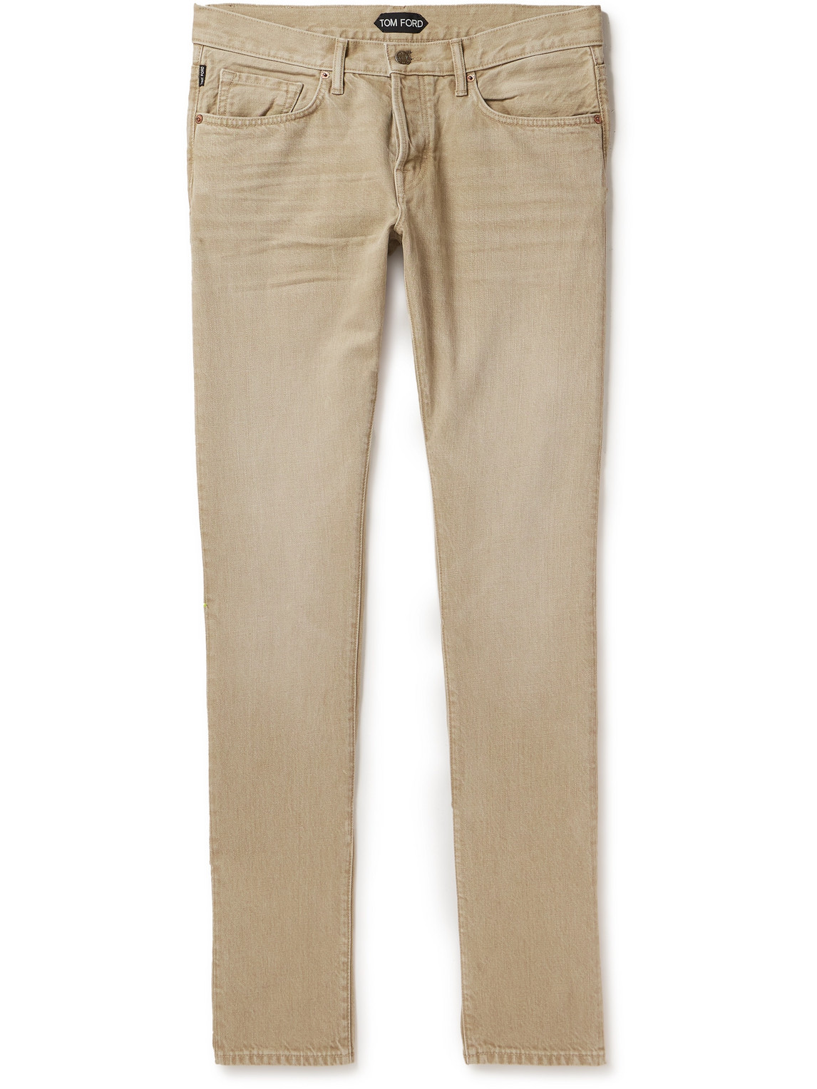 Shop Tom Ford Slim-fit Straight-leg Jeans In Neutrals