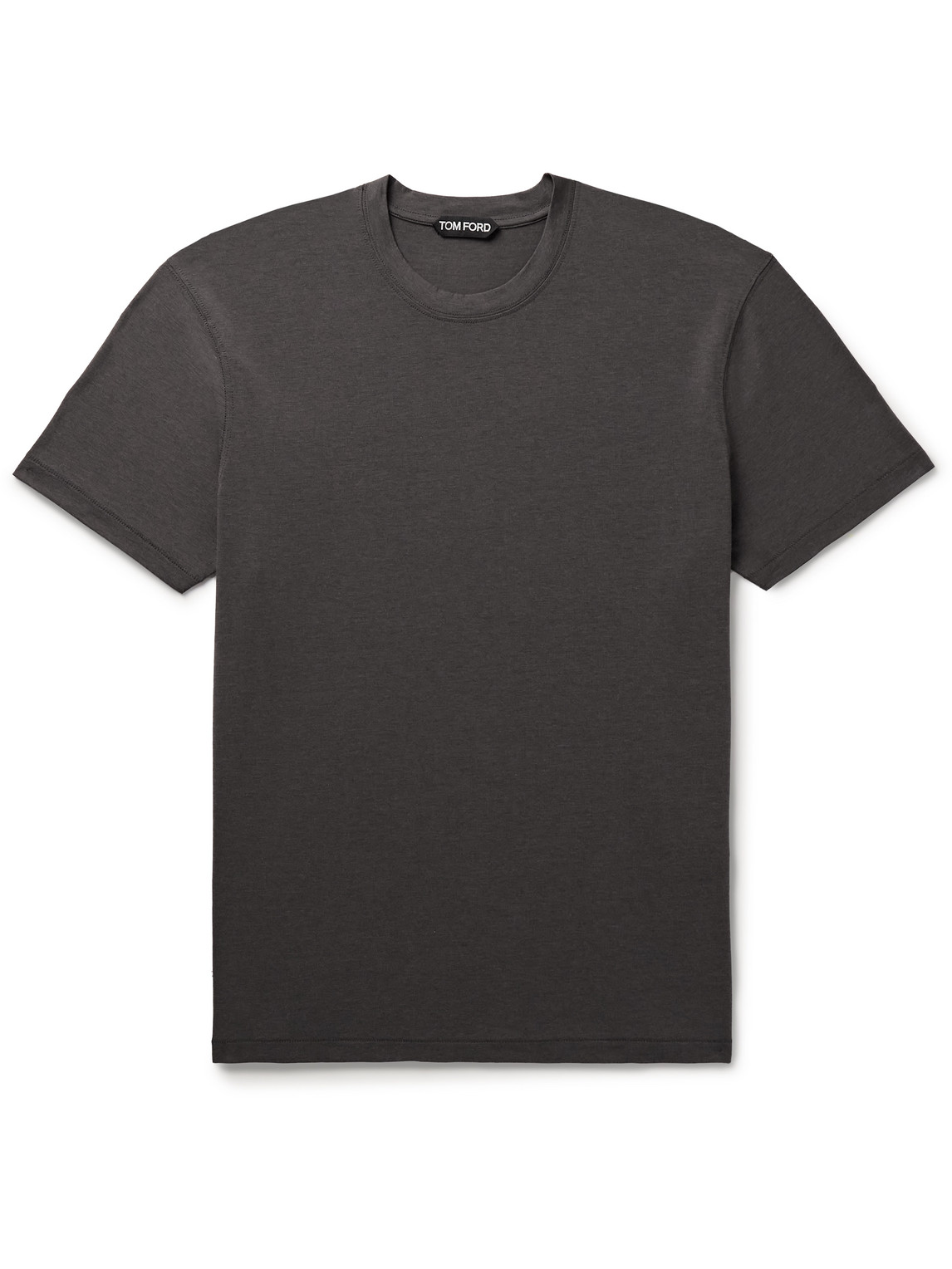 Tom Ford Slim-fit Lyocell And Cotton-blend Jersey T-shirt In Brown