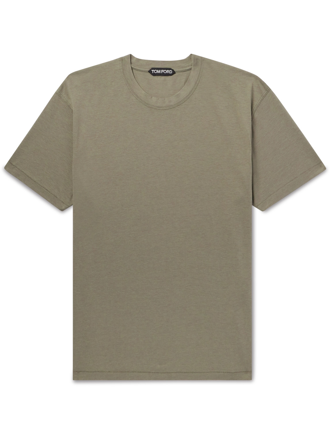 Tom Ford Lyocell And Cotton-blend Jersey T-shirt In Green