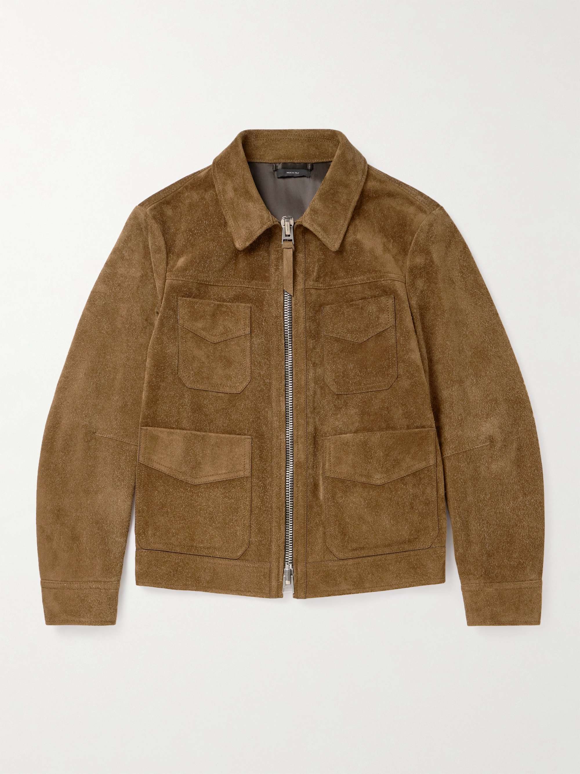 TOM FORD Brushed-Suede Blouson Jacket for Men | MR PORTER