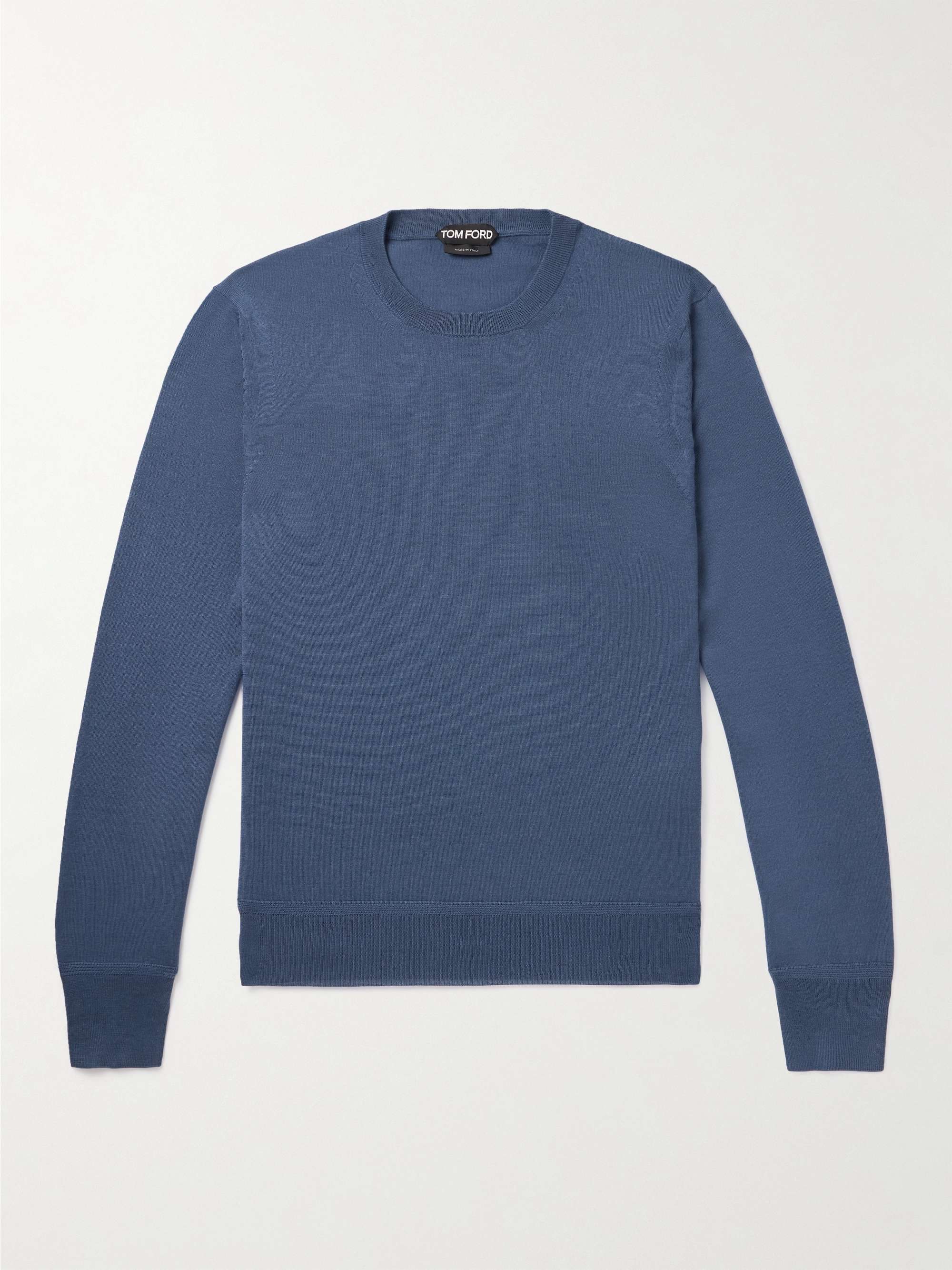 TOM FORD Slim-Fit Cashmere Silk-Blend Sweater for Men | MR PORTER