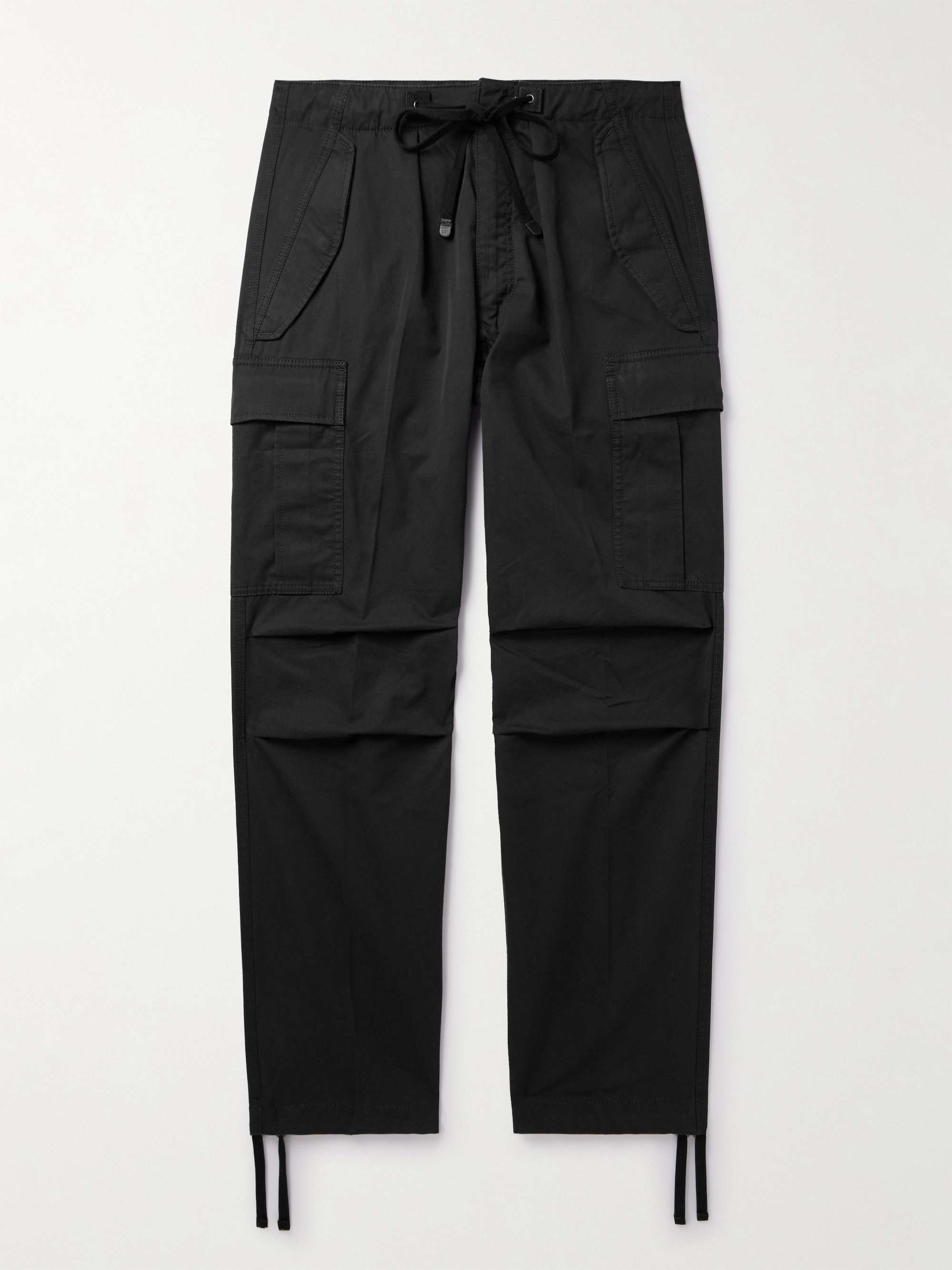 TOM FORD New Enzyme Straight-Leg Cotton-Twill Drawstring Cargo Trousers ...