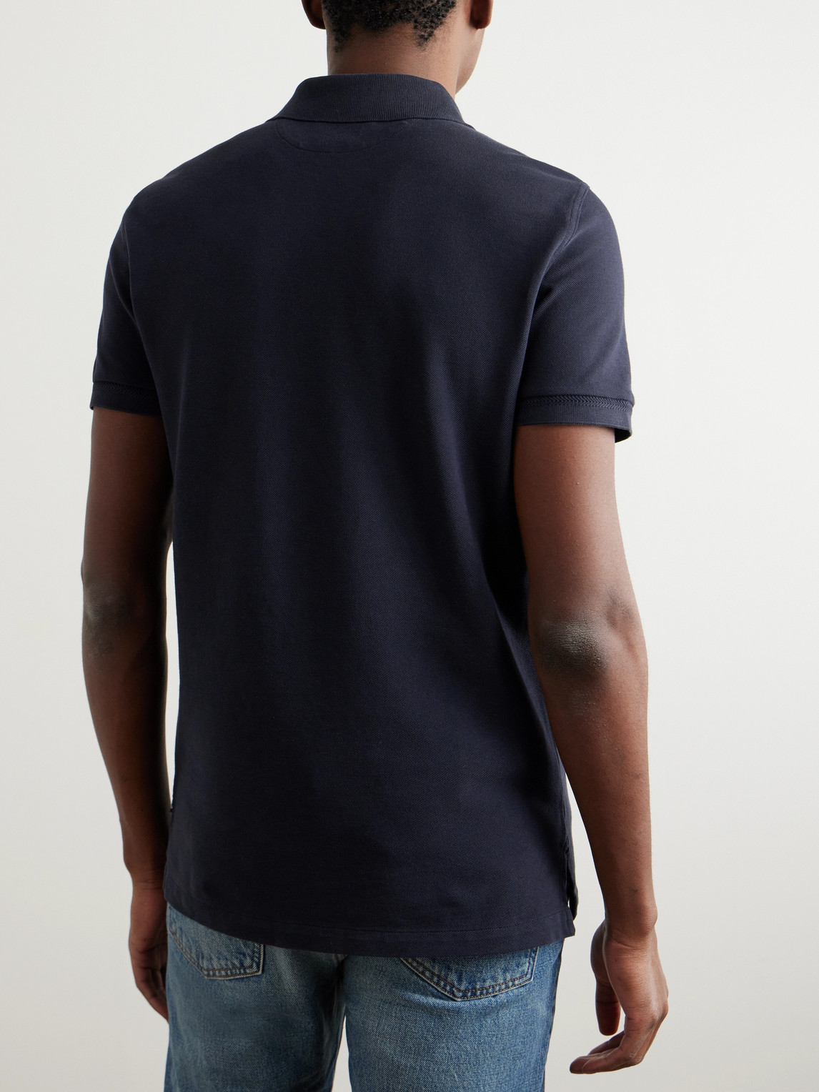 TOM FORD - Garment-Dyed Cotton-Piqué Polo Shirt - Curated Menswear