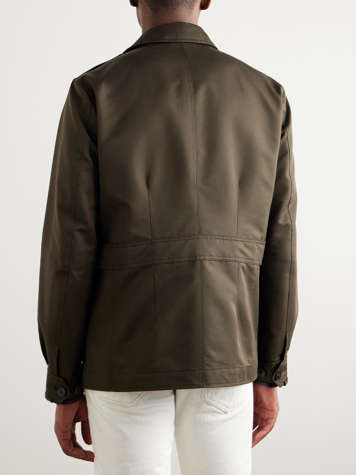 Shop Tom Ford Cotton-blend Jacket In Green