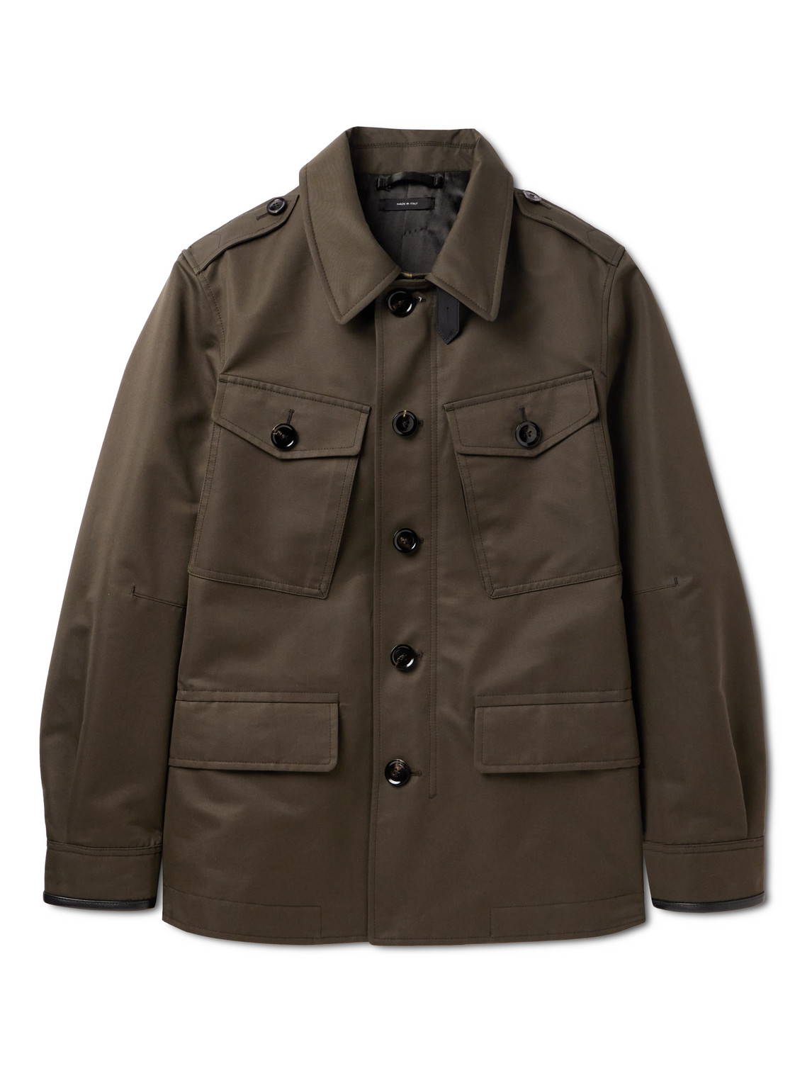 Tom Ford Cotton-blend Jacket In Green