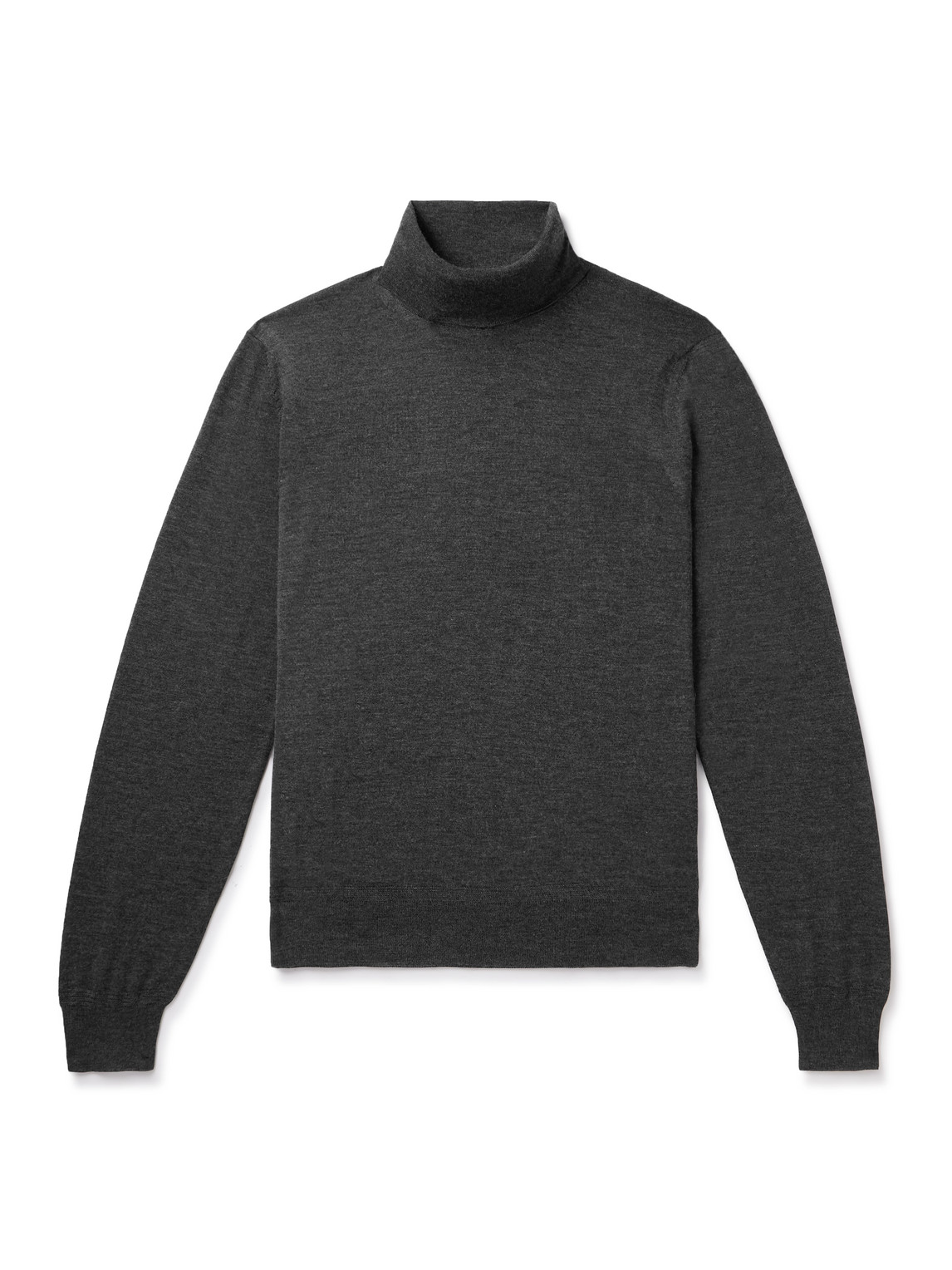 Tom Ford Cashmere And Silk-blend Rollneck Jumper In Grey