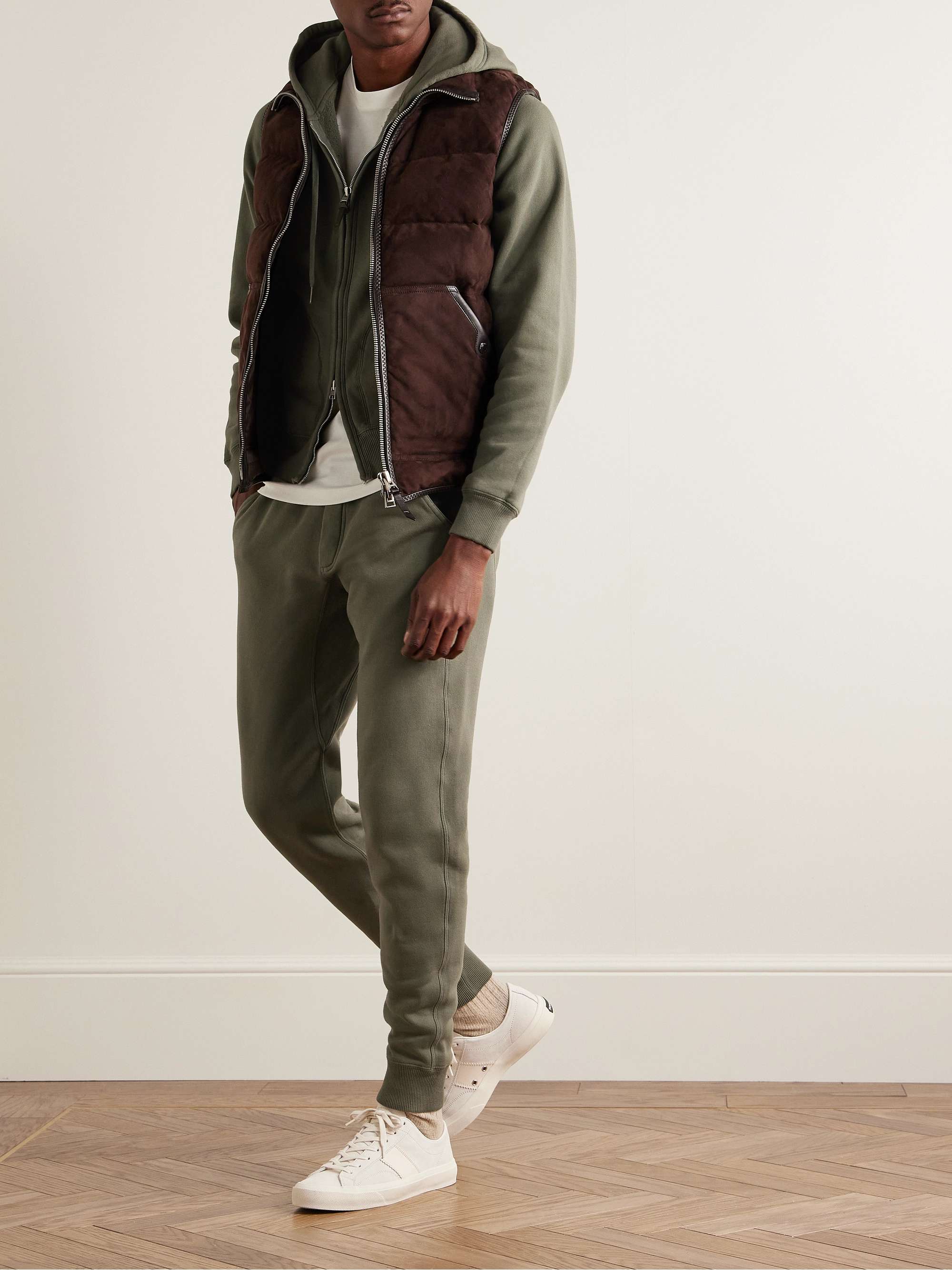 TOM FORD Tapered Garment-Dyed Cotton-Jersey Sweatpants