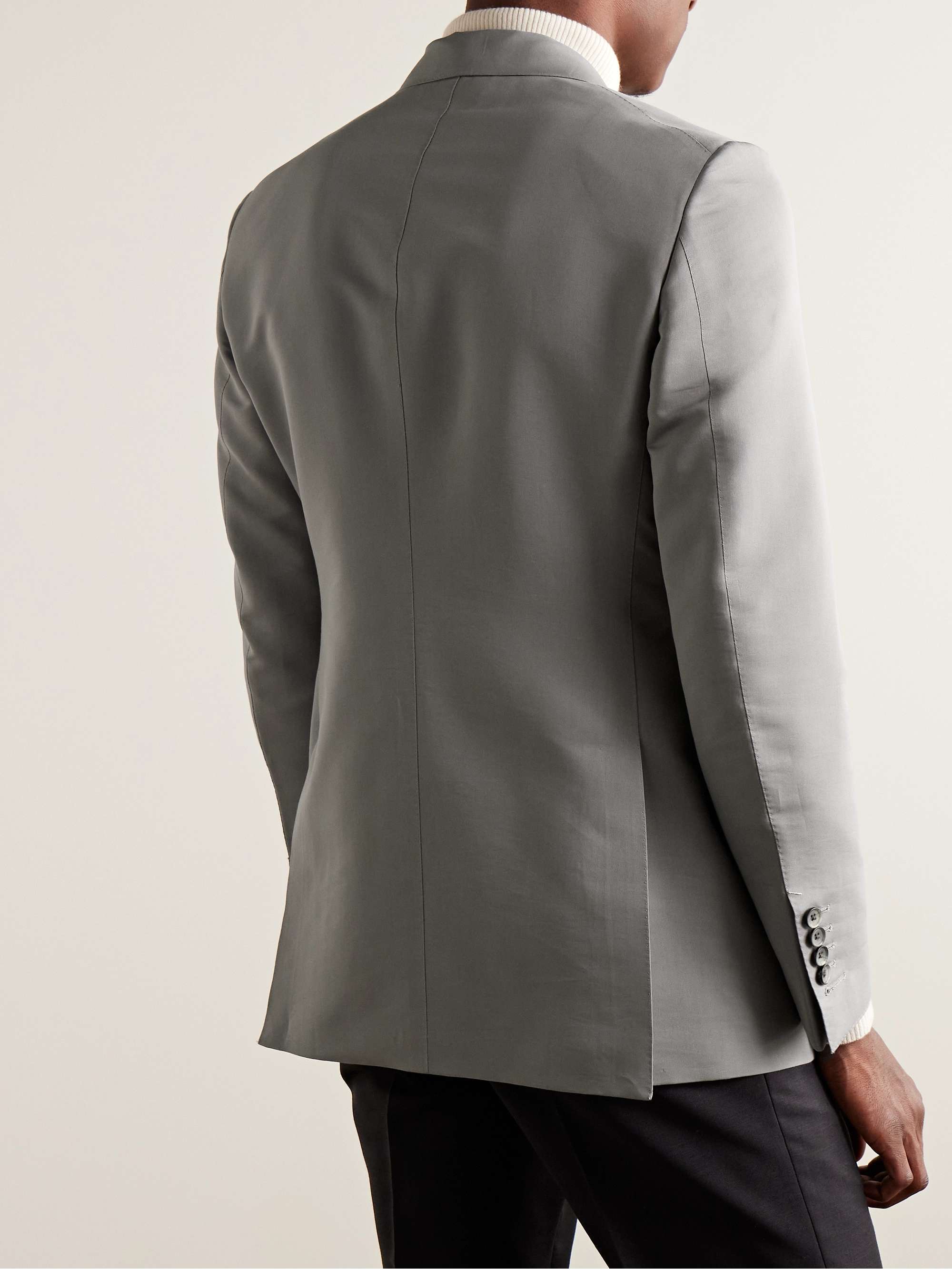 TOM FORD Shelton Slim-Fit Cotton and Silk-Blend Poplin Suit Jacket for ...