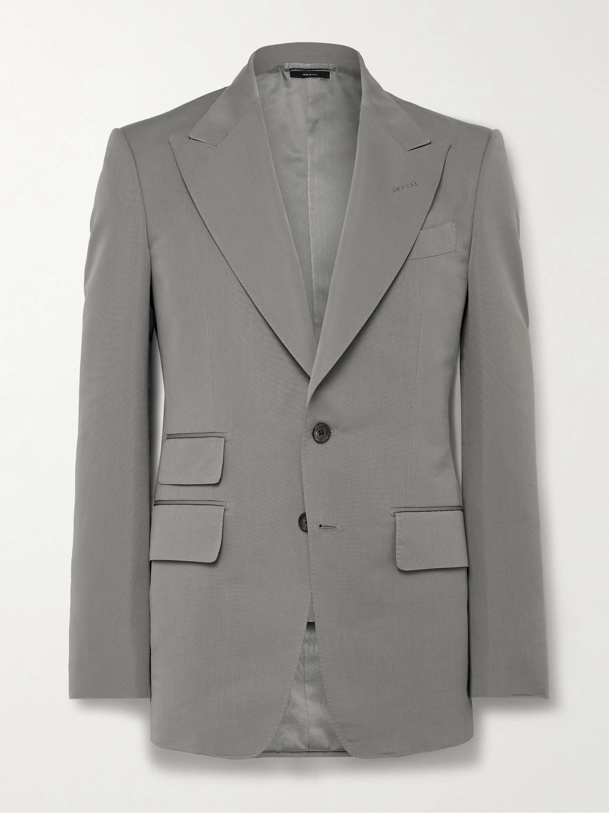 TOM FORD Shelton Slim-Fit Cotton and Silk-Blend Poplin Suit Jacket for ...